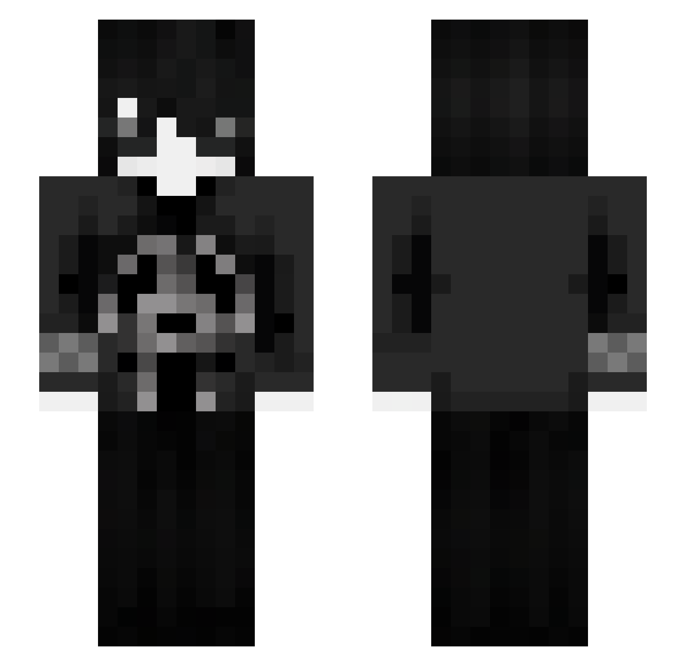 emotionlessFREAK Minecraft skin, front and back view