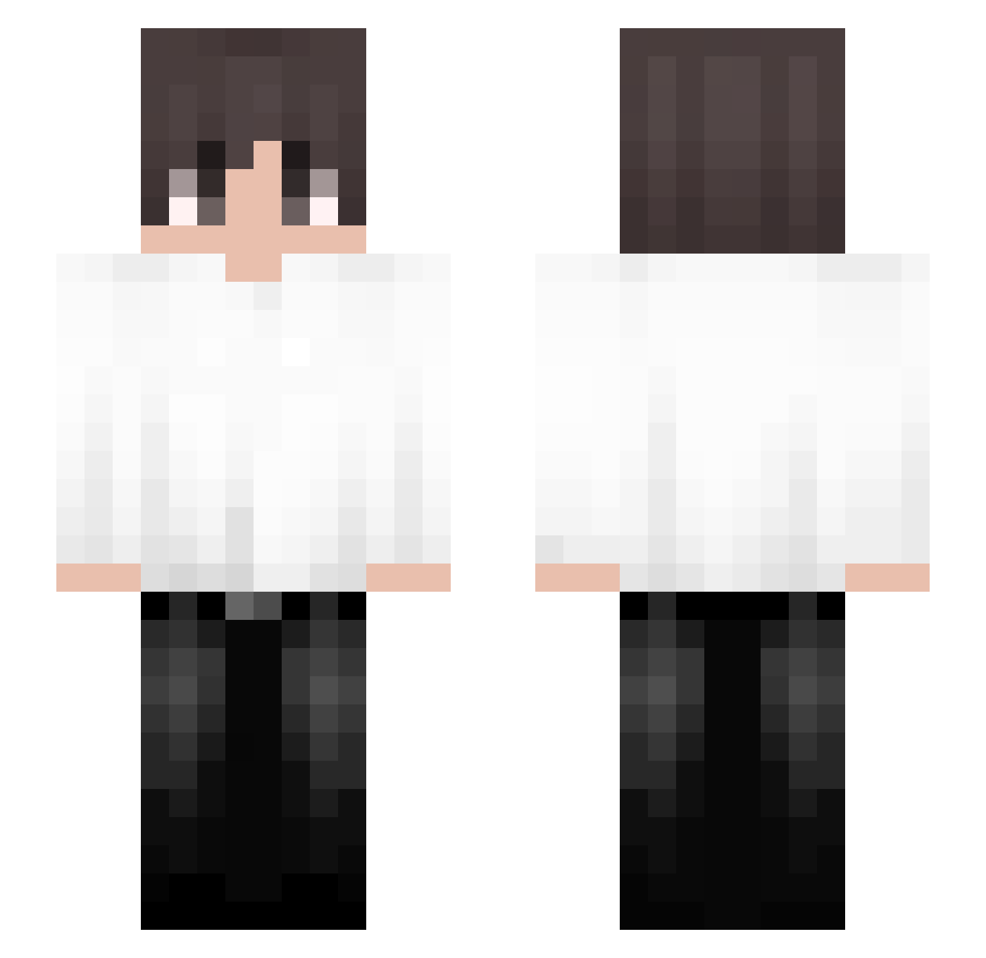 SyntexReality Minecraft skin, front and back view
