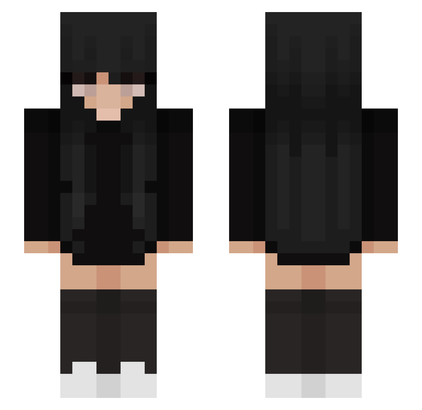 schnitzelpig Minecraft skin, front and back view