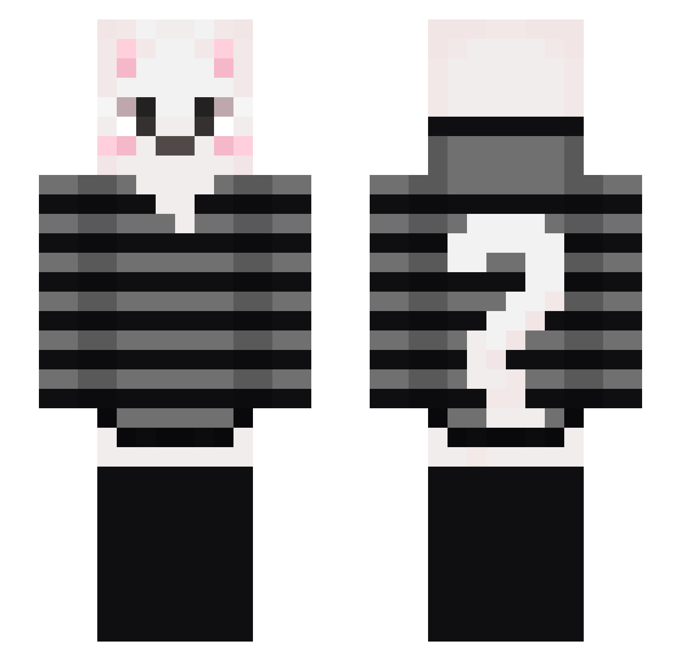 ooossskkkiiipro Minecraft skin, front and back view
