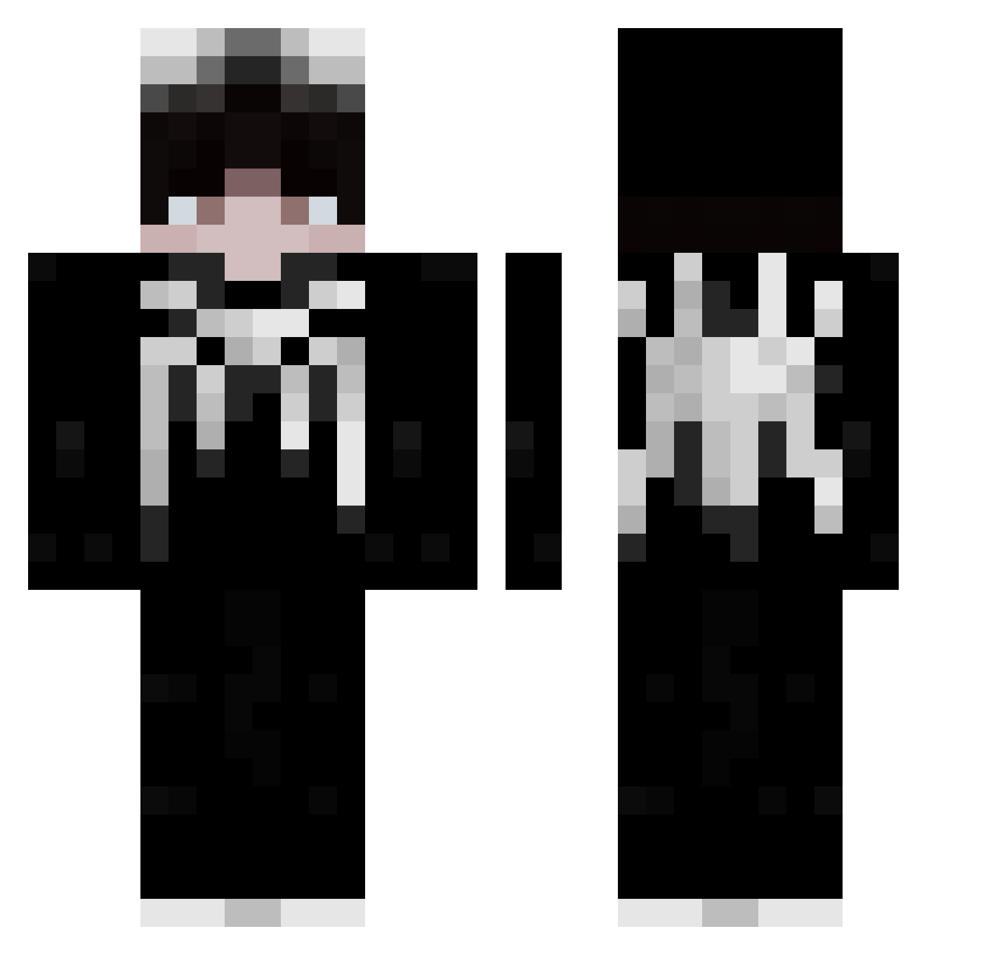 TofuTbh Minecraft skin, front and back view