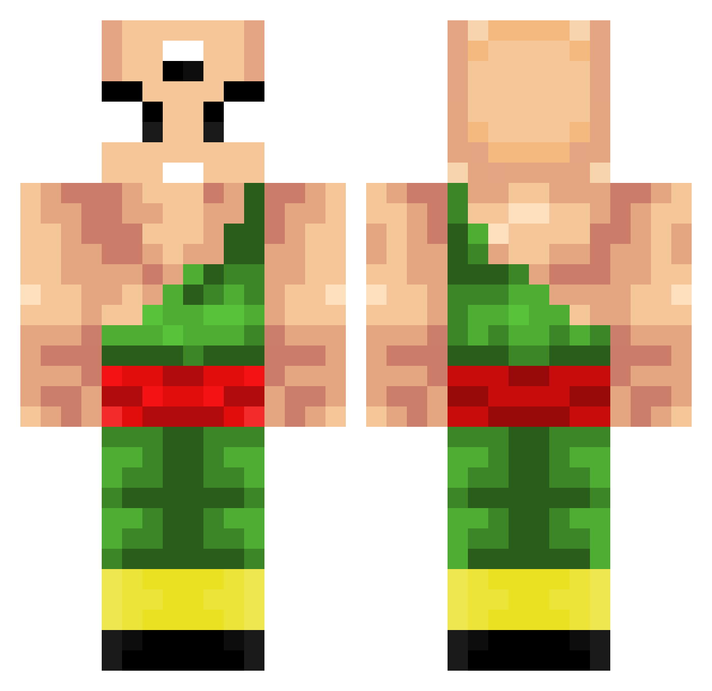 DrBr3akfast Minecraft skin, front and back view