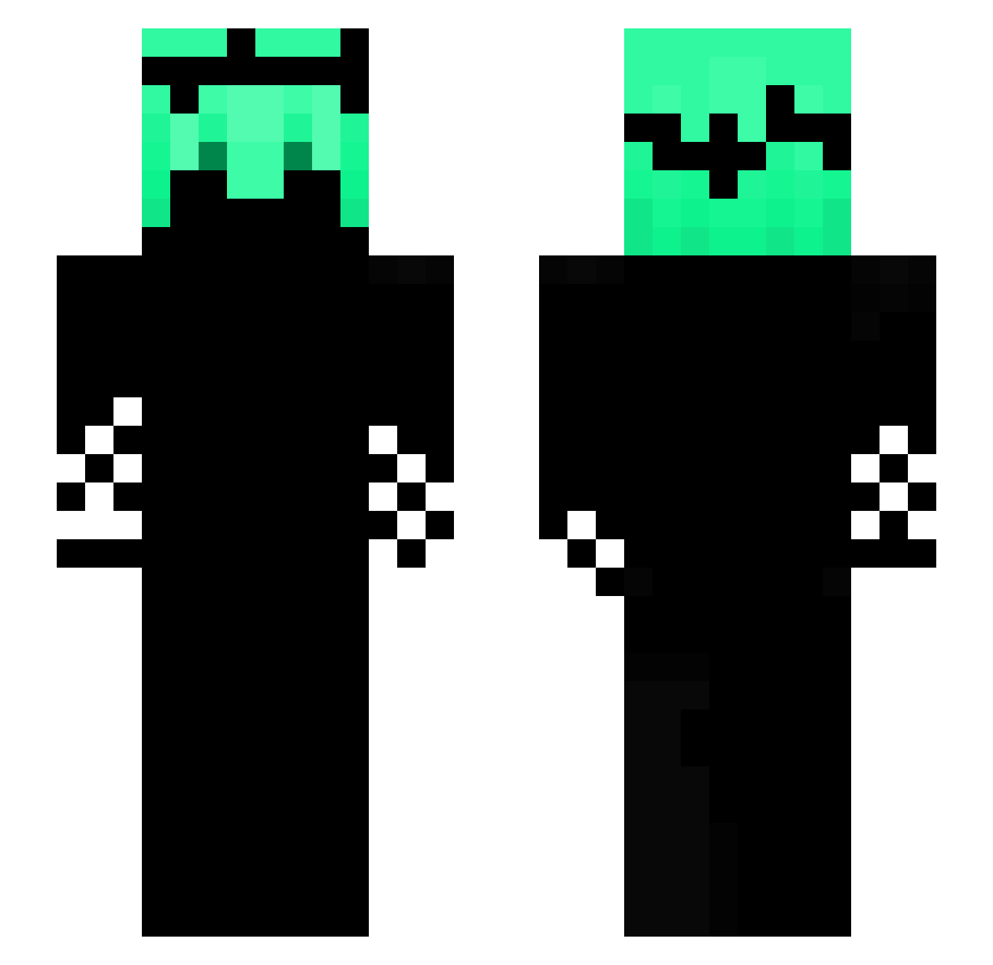 UrnotSarah_ Minecraft skin, front and back view