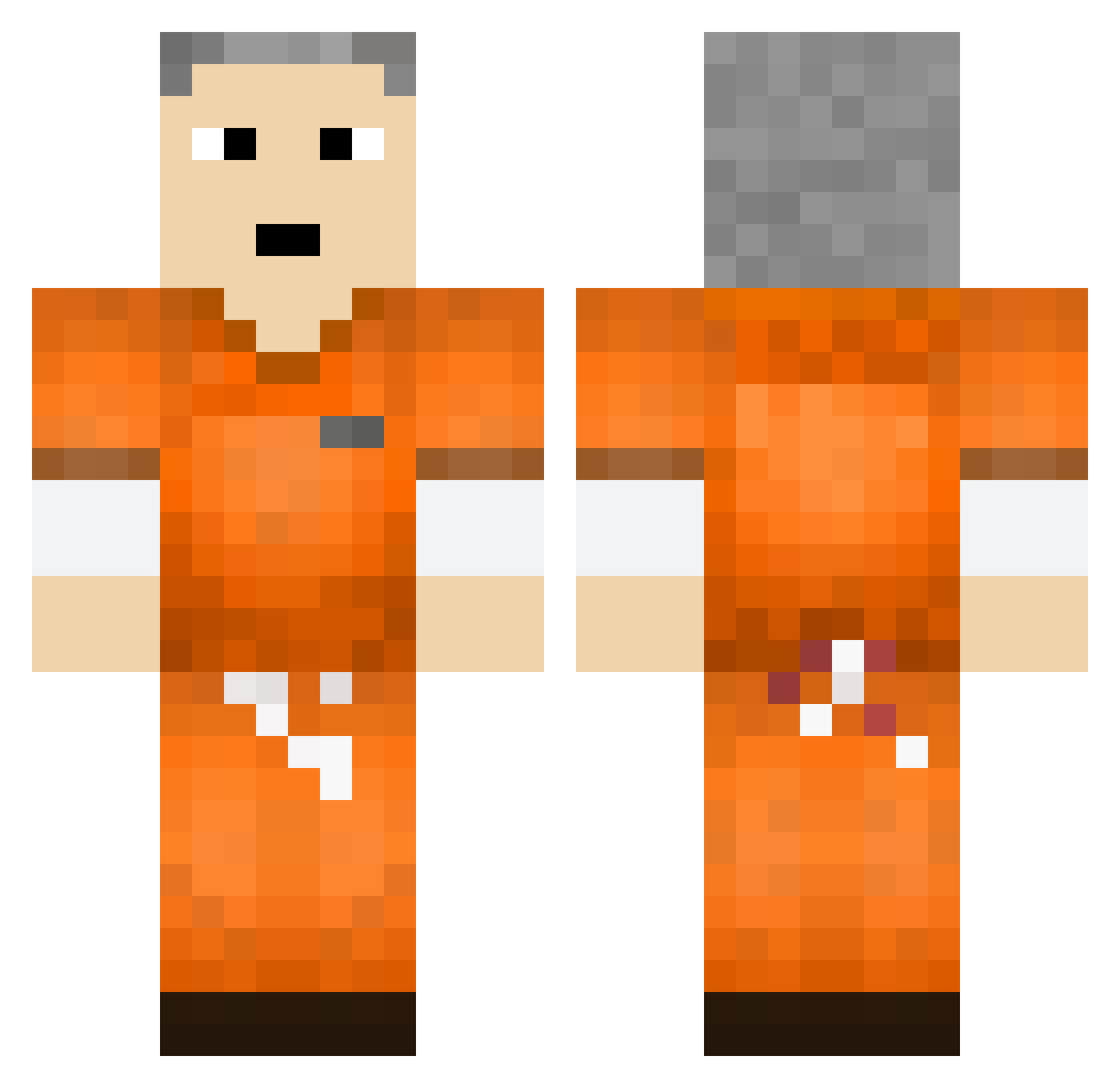 Razet13 Minecraft skin, front and back view