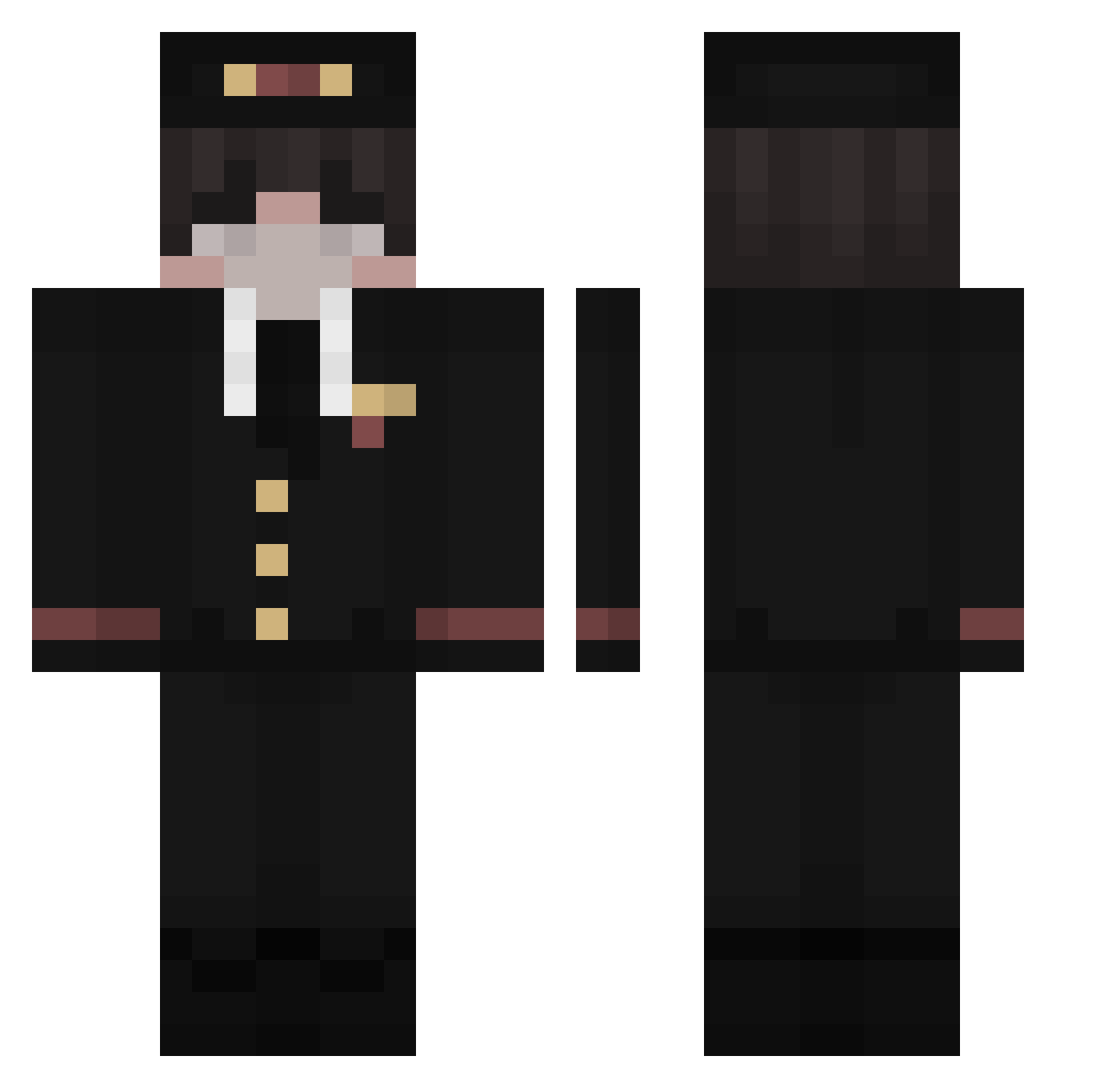 Muller_Kid Minecraft skin, front and back view