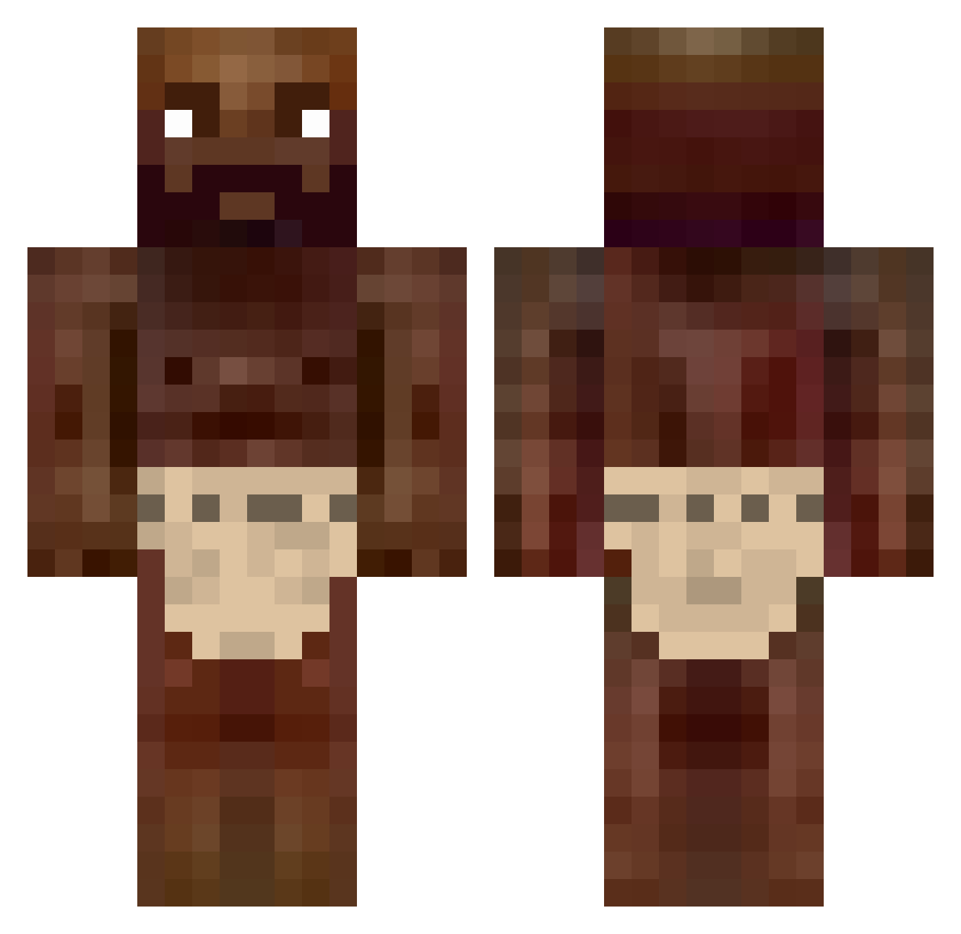 kontsnuif22 Minecraft skin, front and back view