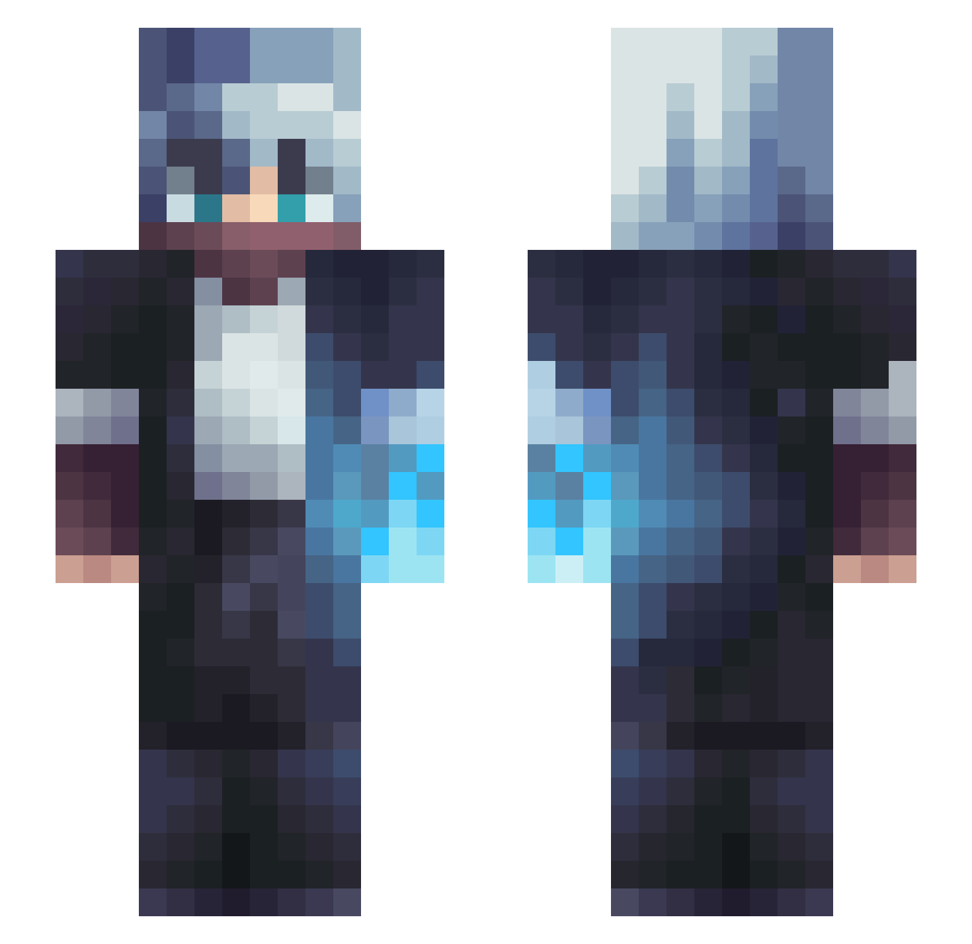 barn706 Minecraft skin, front and back view