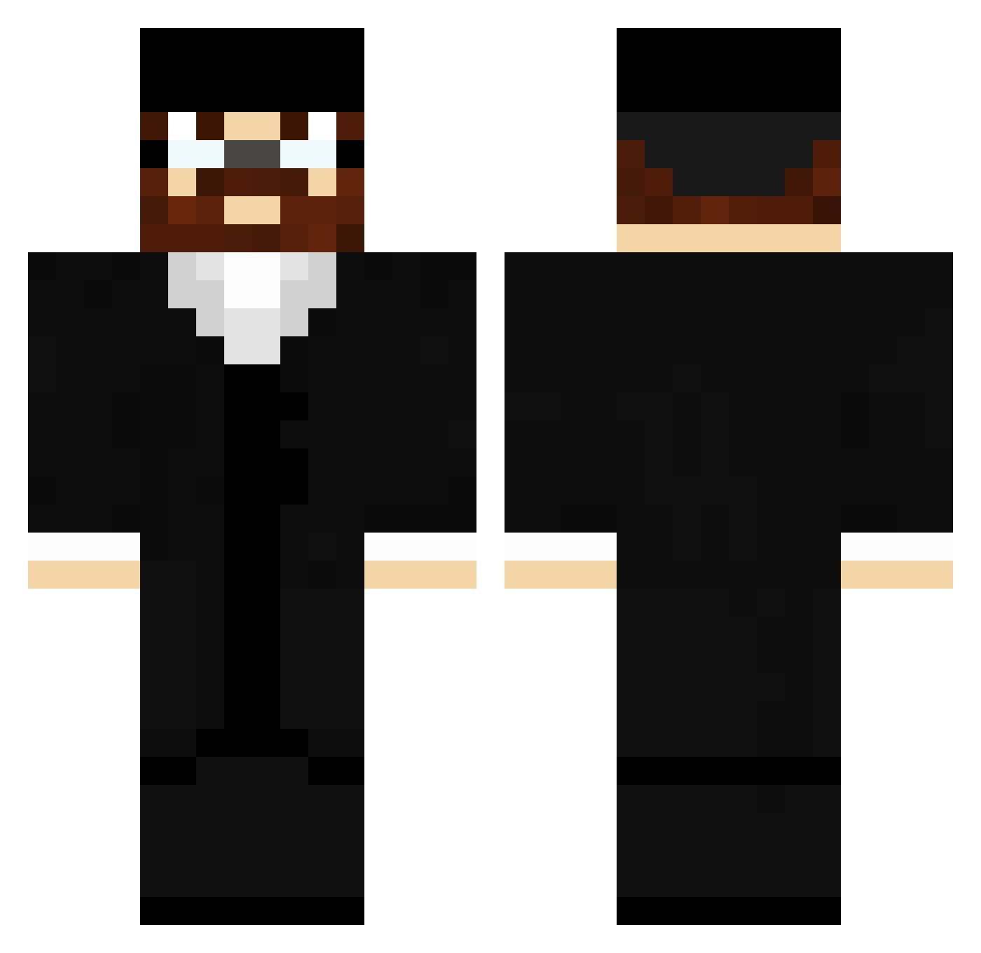 mintstatue08 Minecraft skin, front and back view