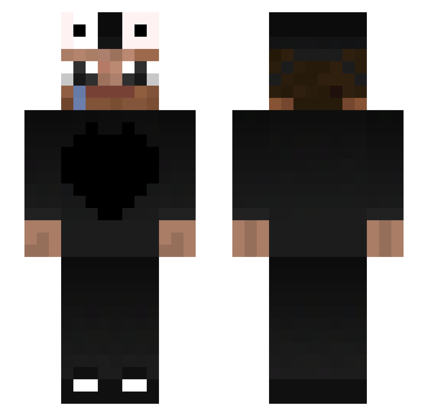 8ebb Minecraft skin, front and back view