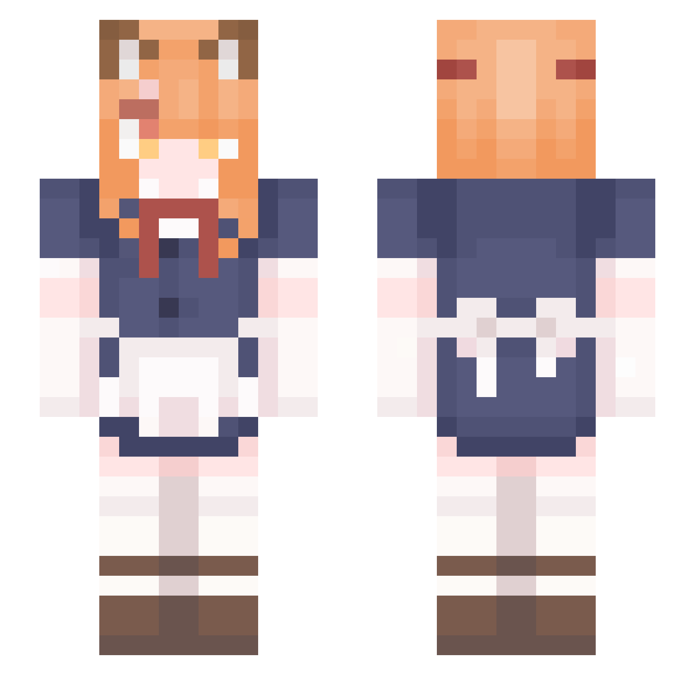 kcnhony Minecraft skin, front and back view