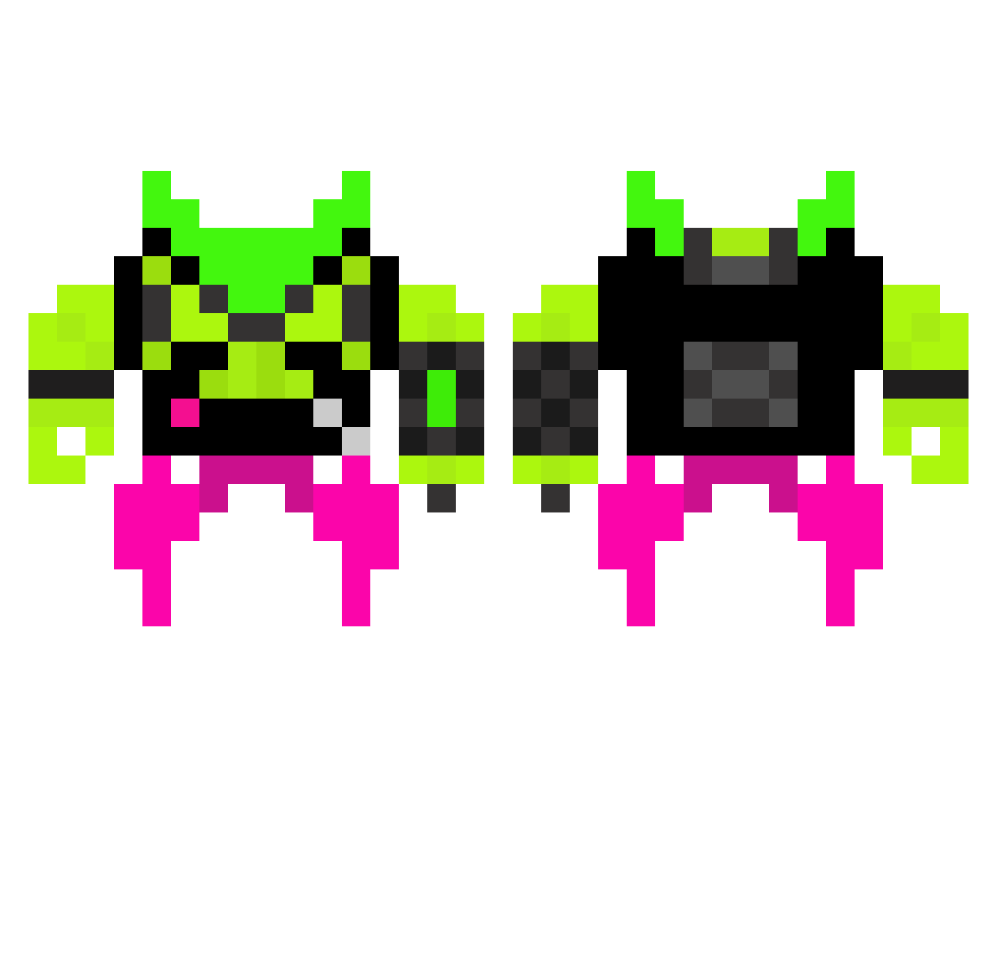 Melihhhh Minecraft skin, front and back view