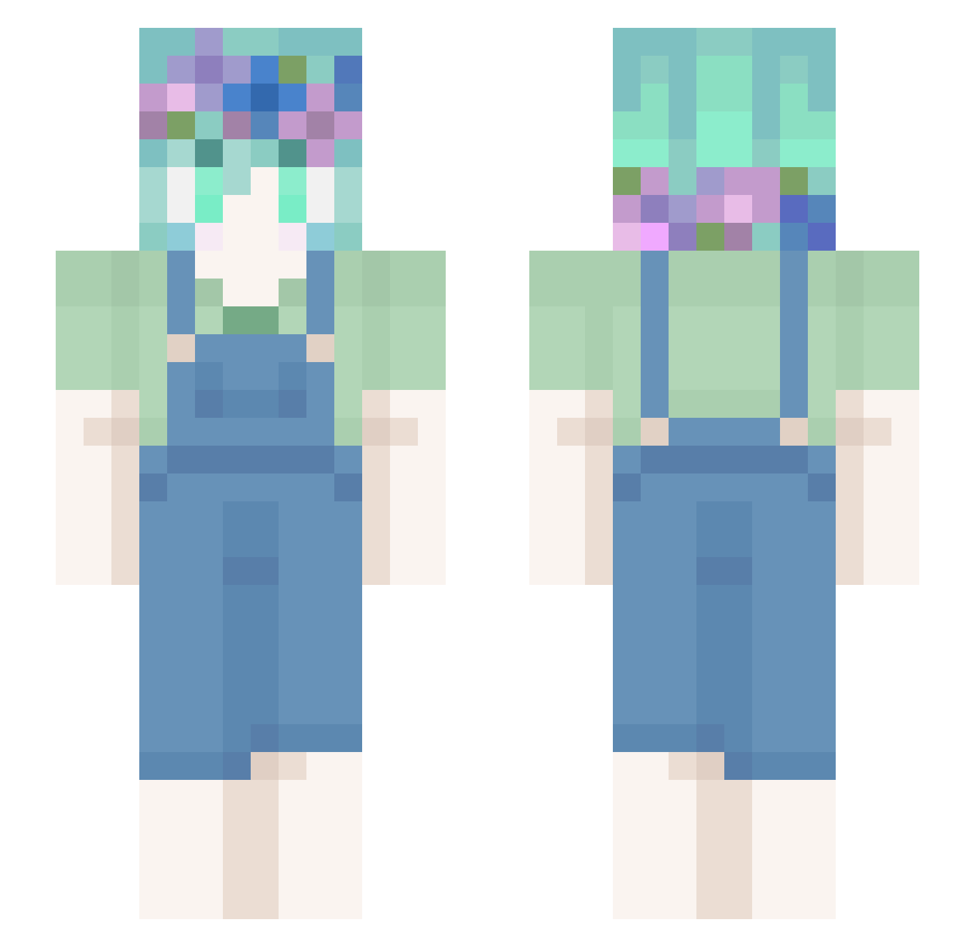 Kanke2 Minecraft skin, front and back view