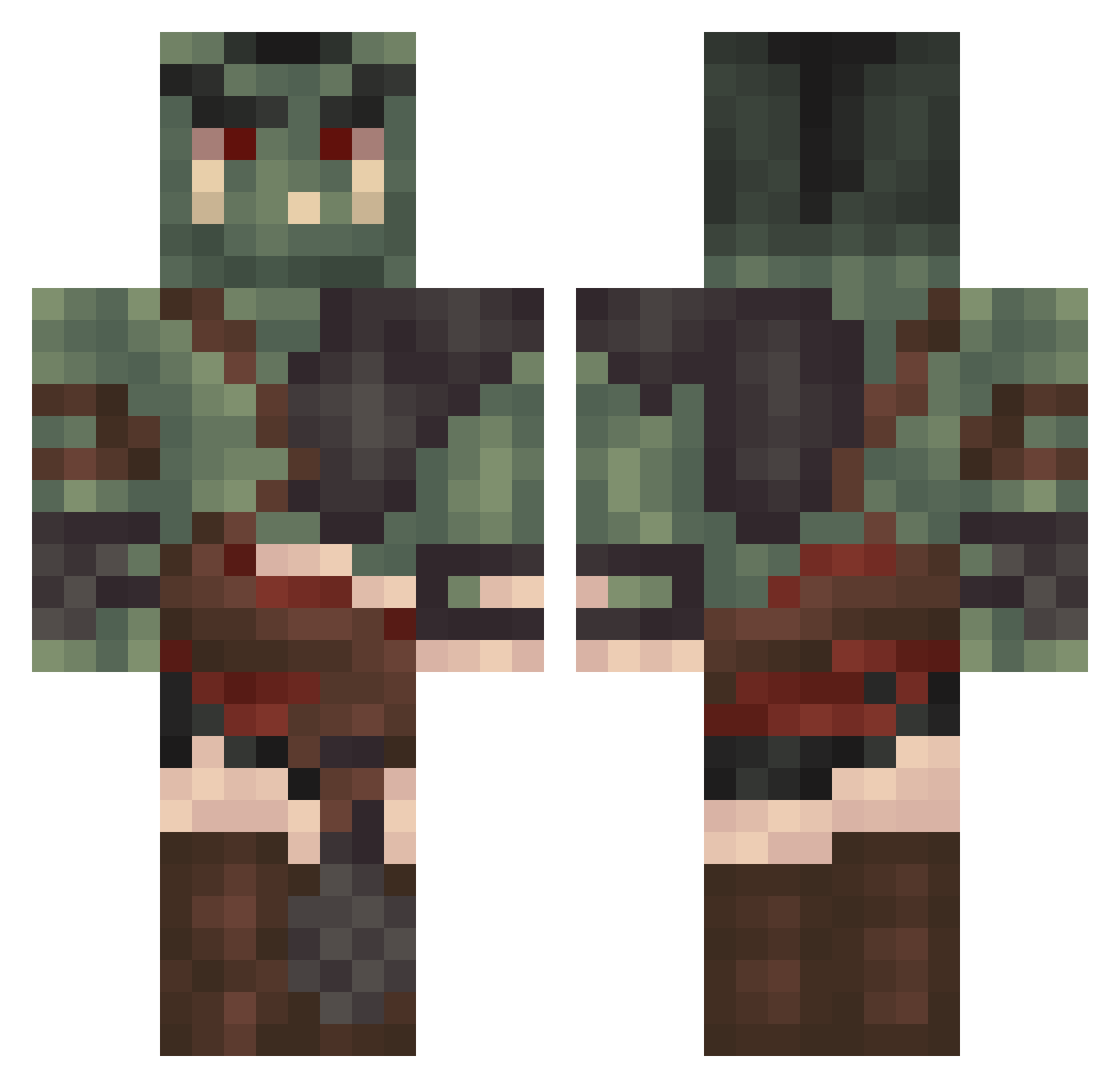 Sir_Roscoe Minecraft skin, front and back view