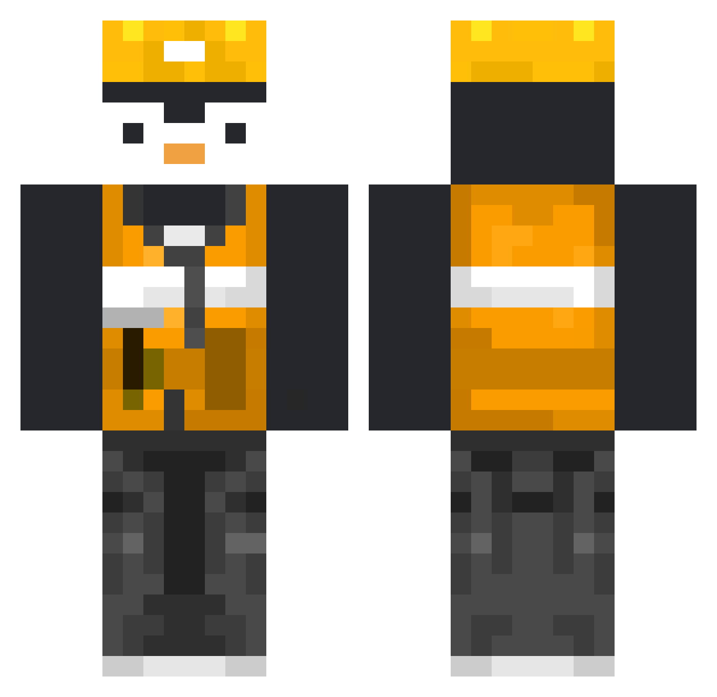 Vicibuc Minecraft skin, front and back view