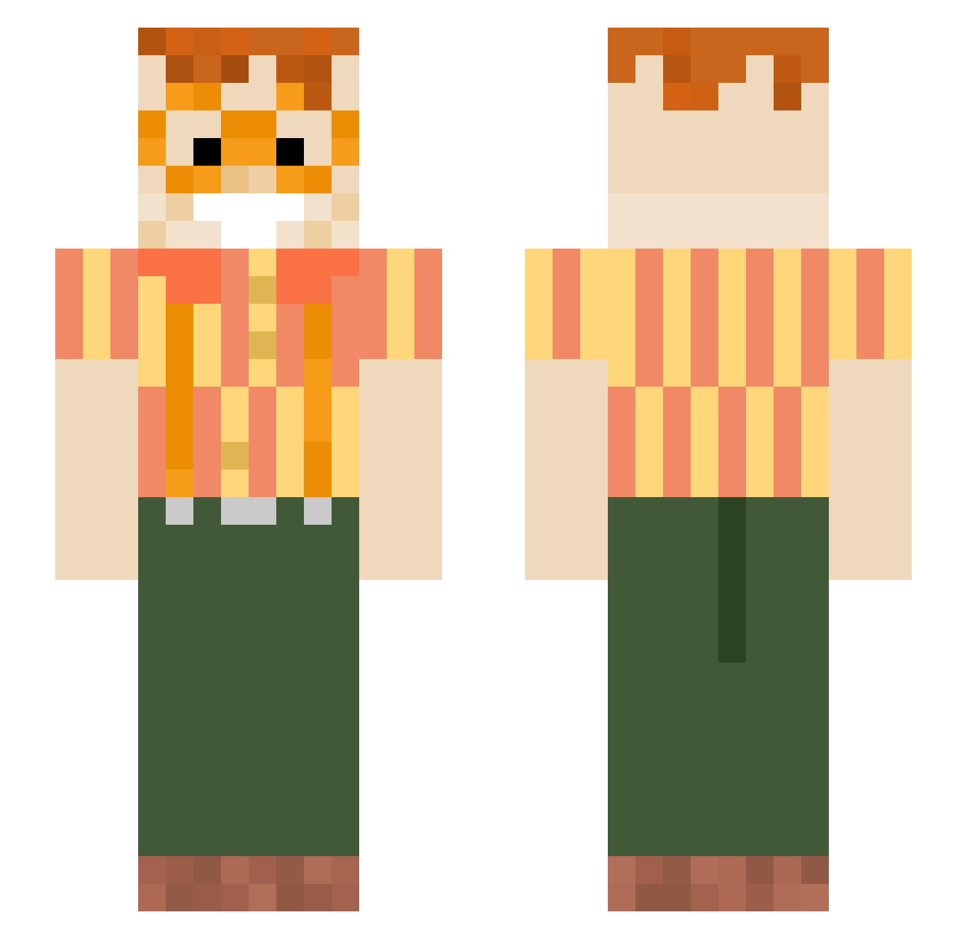 WinterIsAMesss Minecraft skin, front and back view