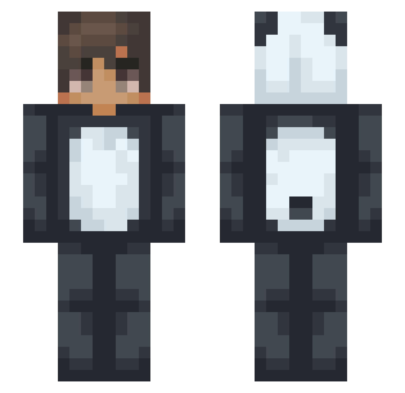 tanthecat Minecraft skin, front and back view