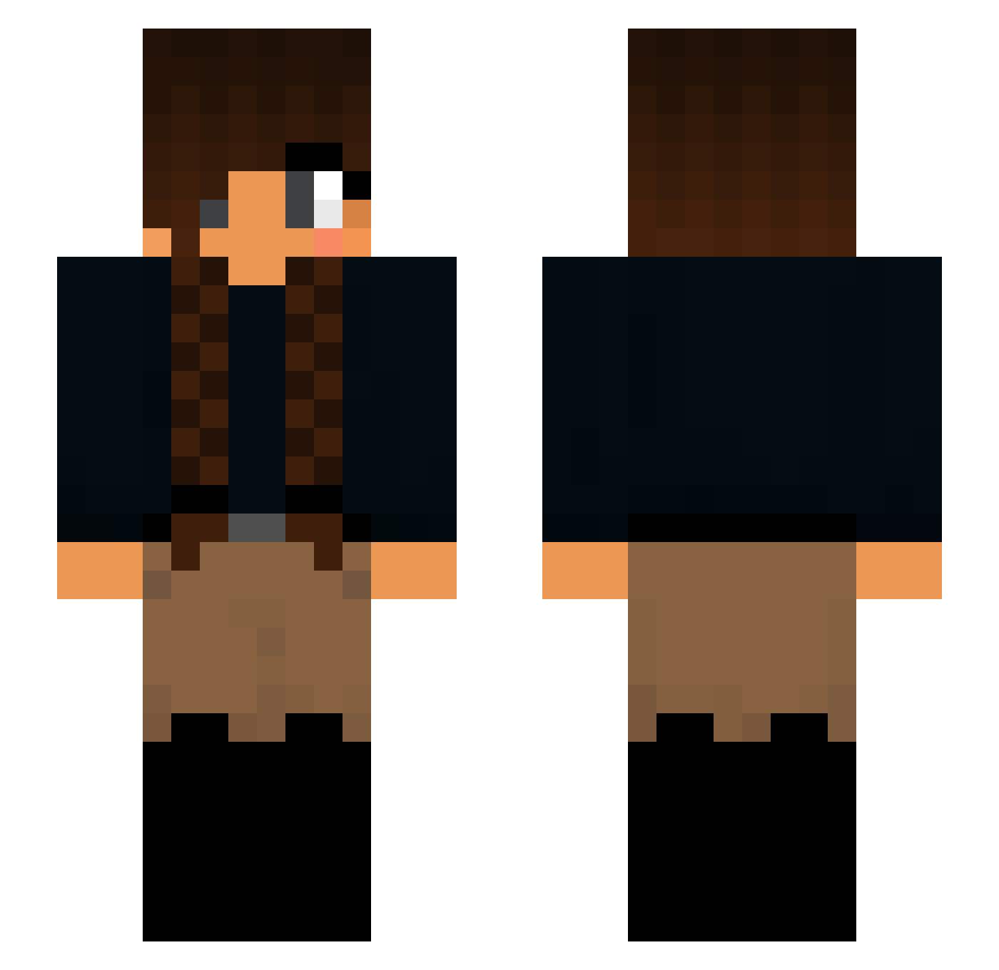 FanniSwiftray Minecraft skin, front and back view
