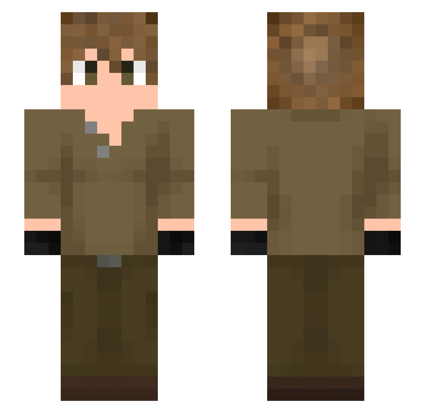 75689294 Minecraft skin, front and back view