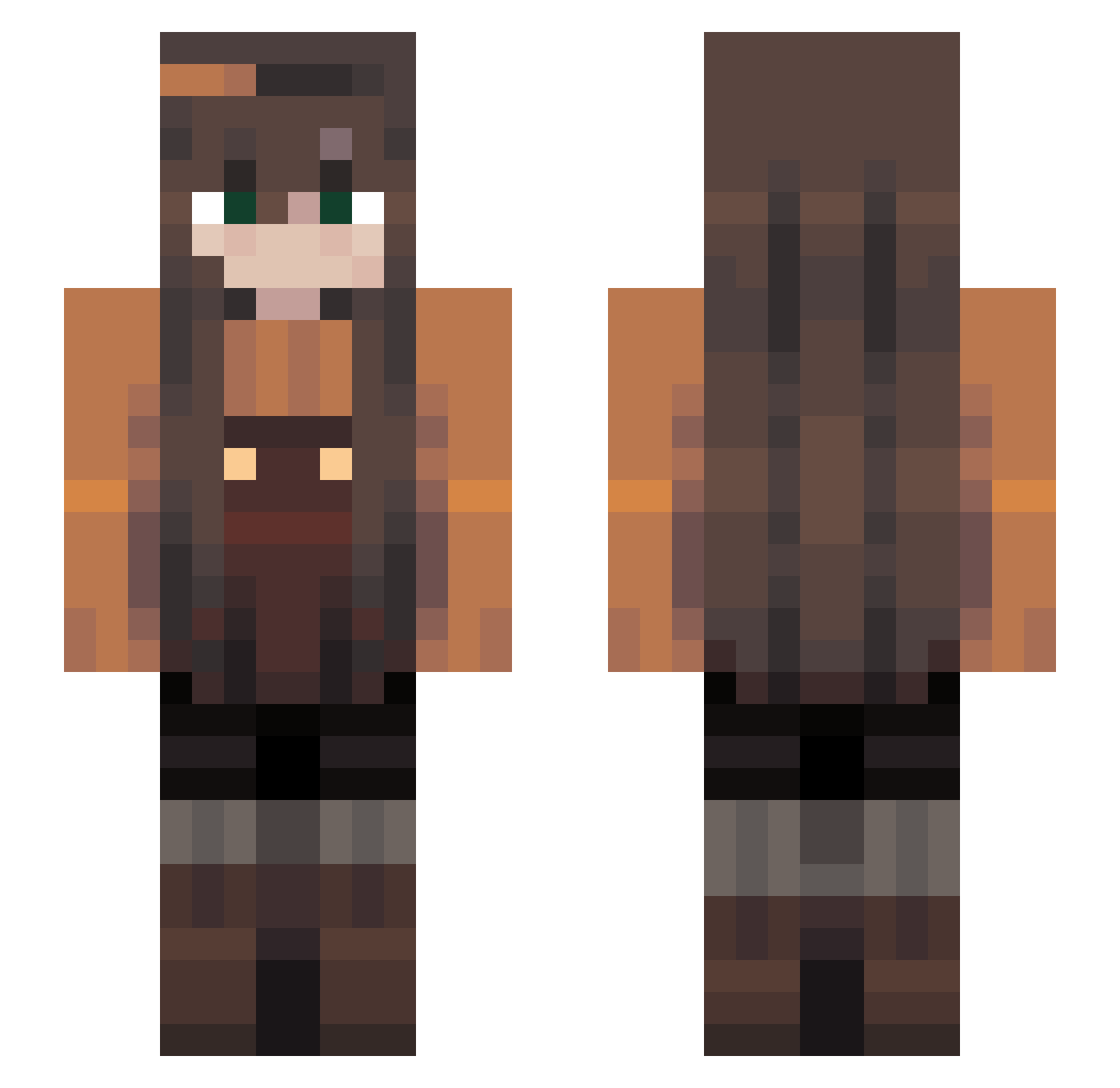 darline Minecraft skin, front and back view