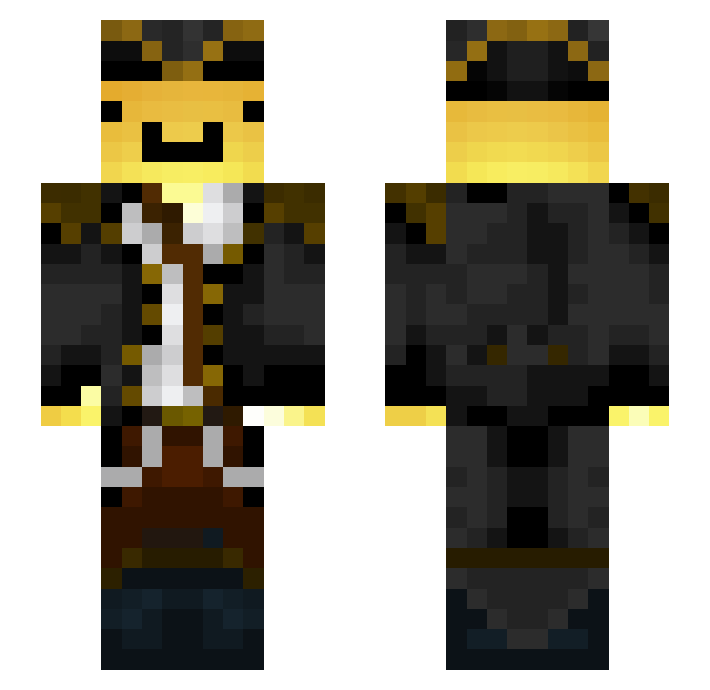 Ianatorious Minecraft skin, front and back view