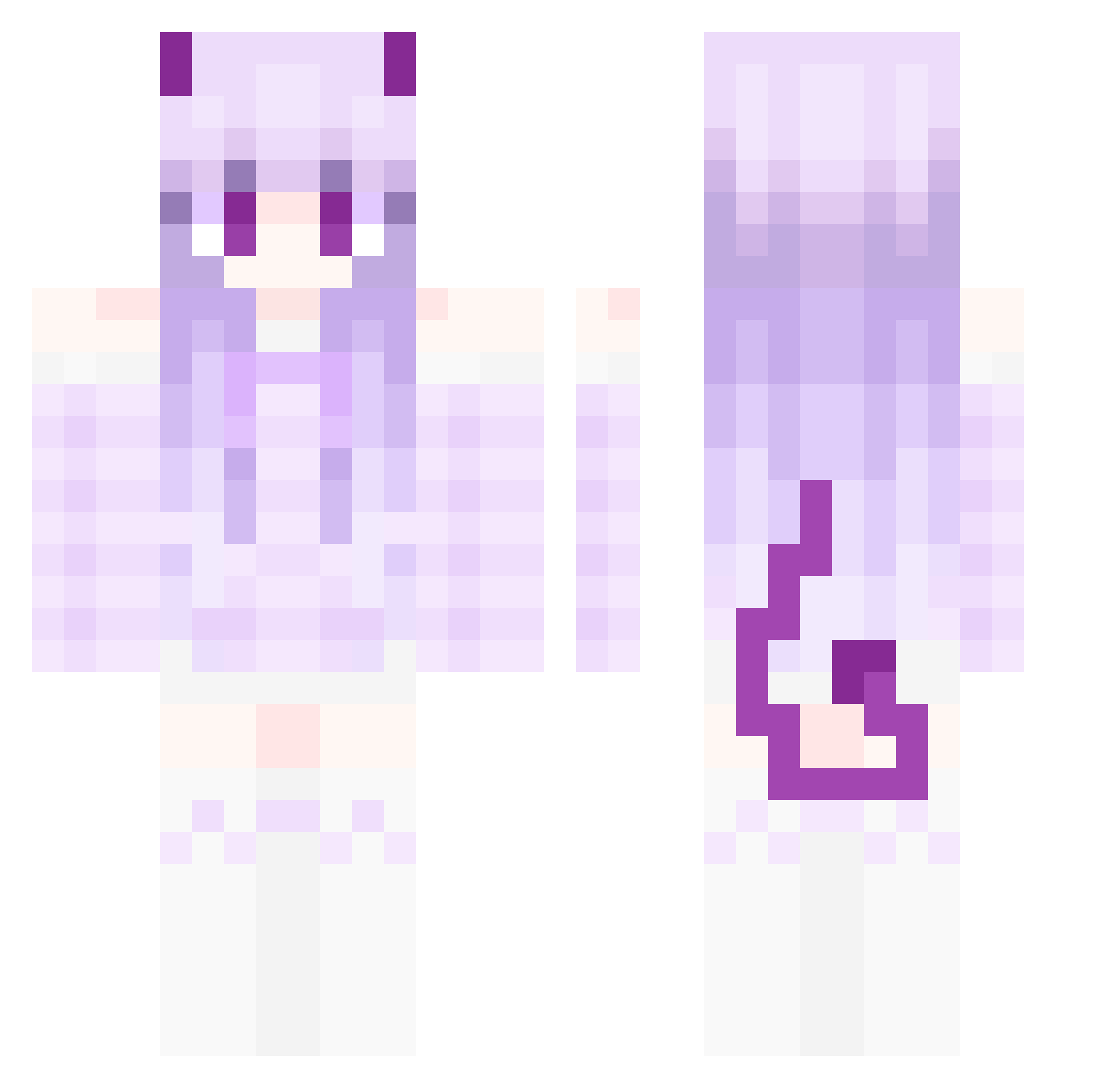 waylly Minecraft skin, front and back view