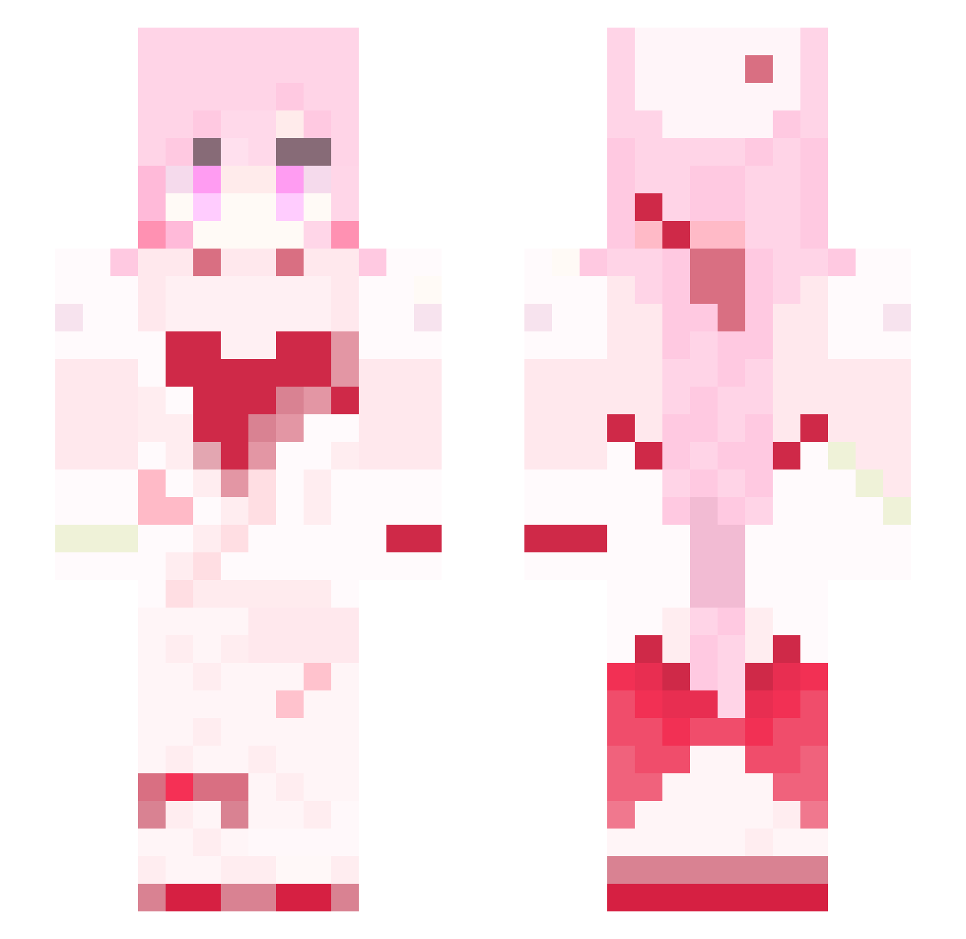 PhiLia_Reverie Minecraft skin, front and back view