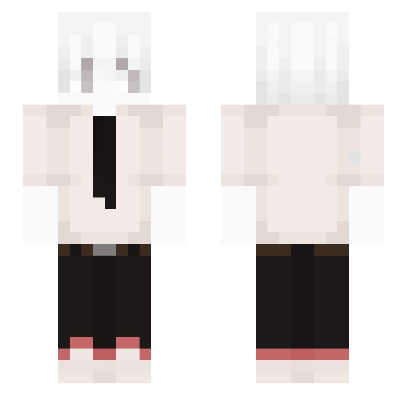 mosaikou Minecraft skin, front and back view