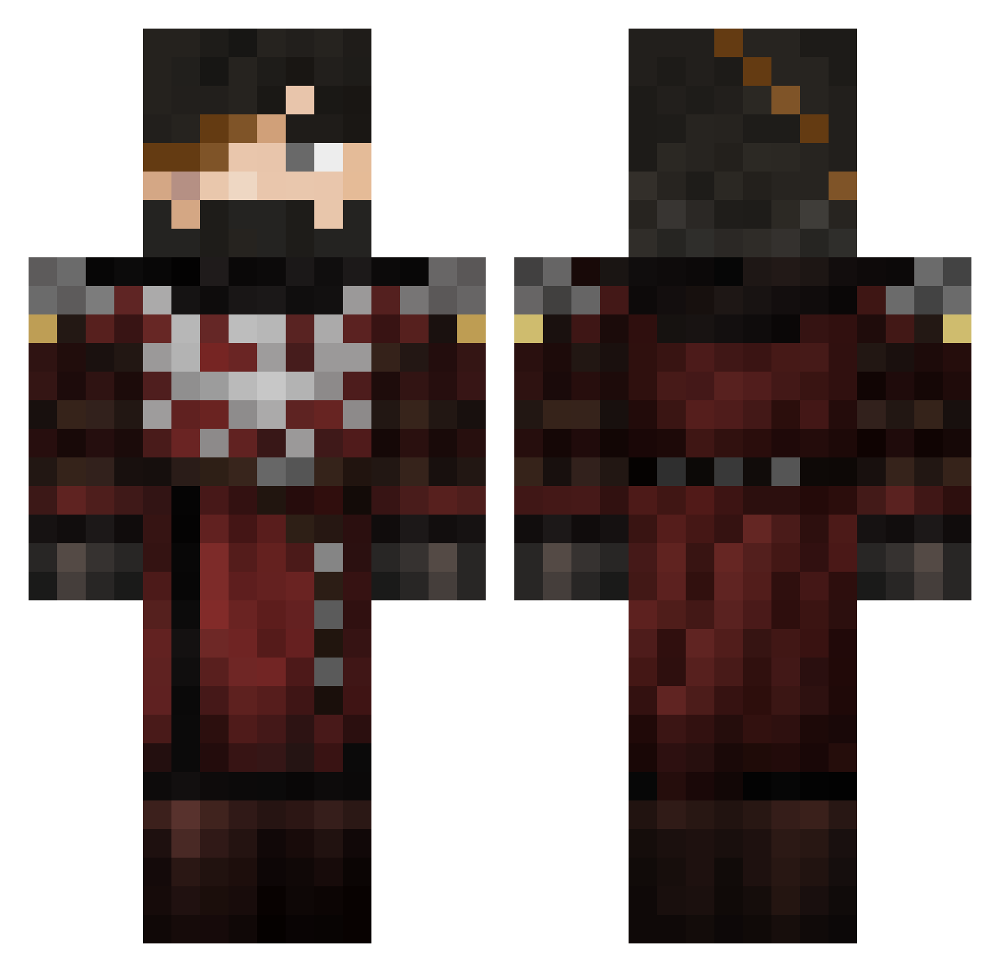 s0nic4 Minecraft skin, front and back view