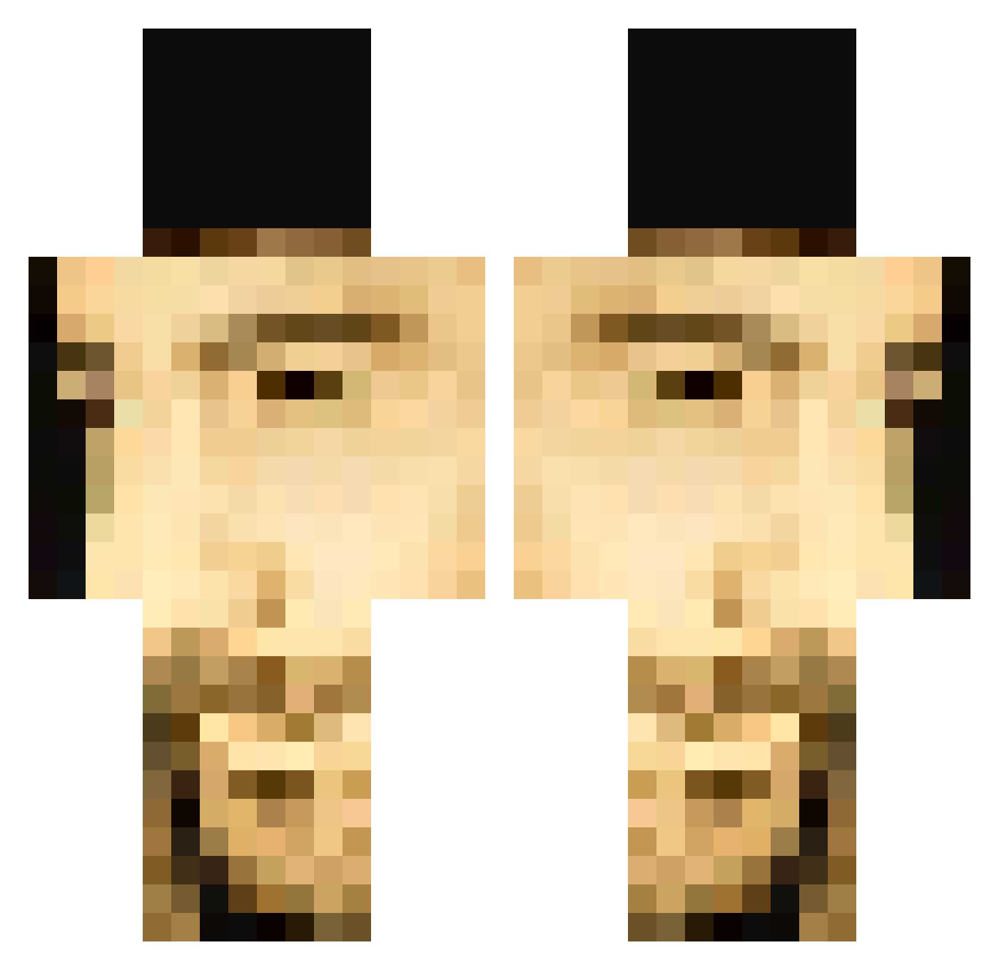 ISnapeI Minecraft skin, front and back view