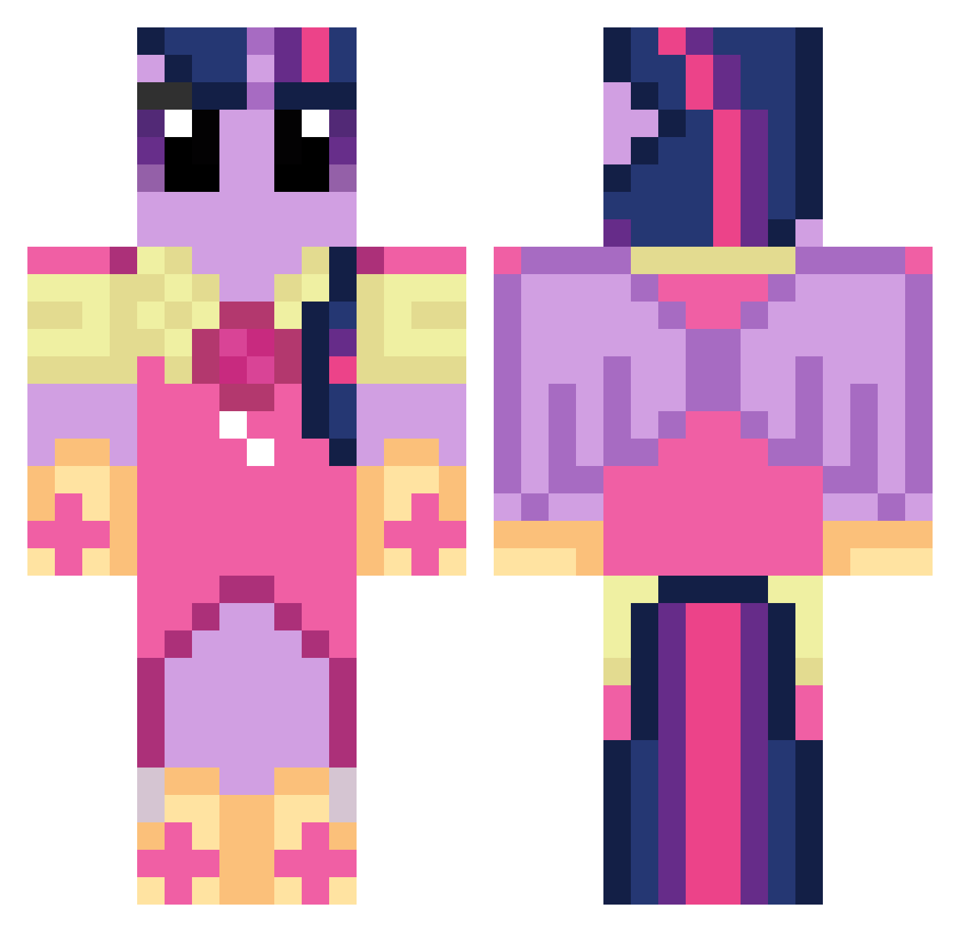 Kengo22 Minecraft skin, front and back view