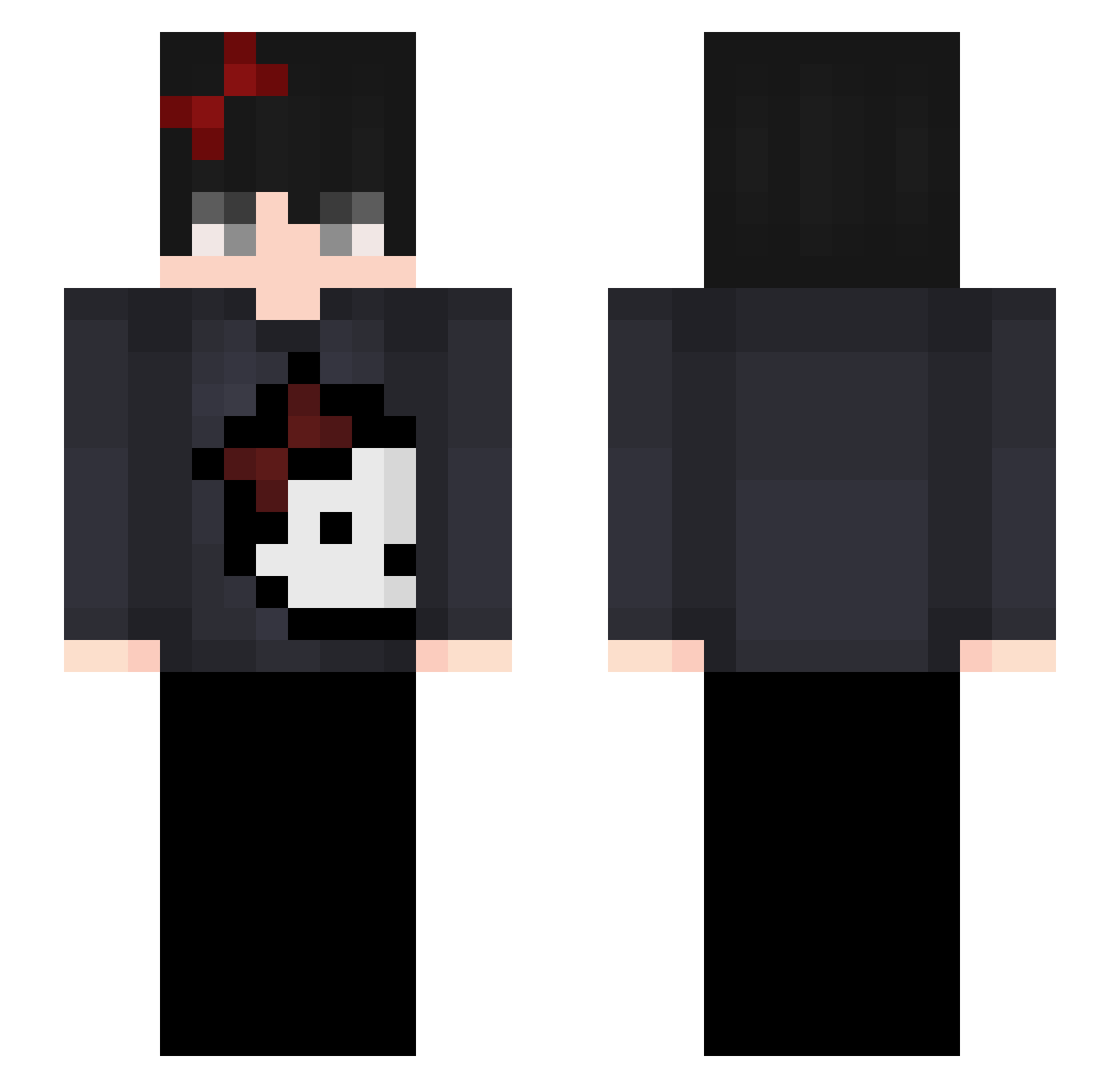 asadfv Minecraft skin, front and back view