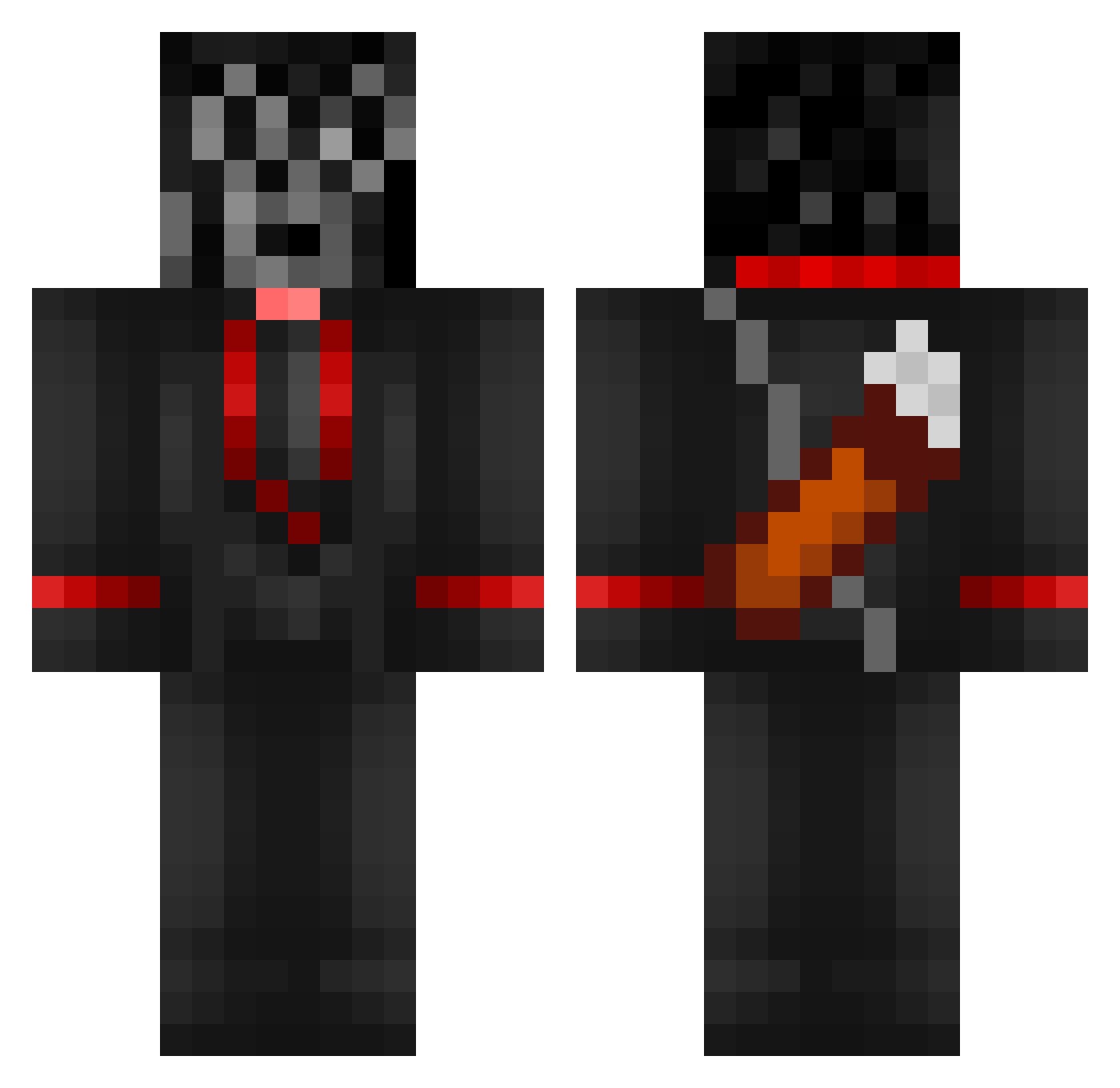 Lud0R0 Minecraft skin, front and back view