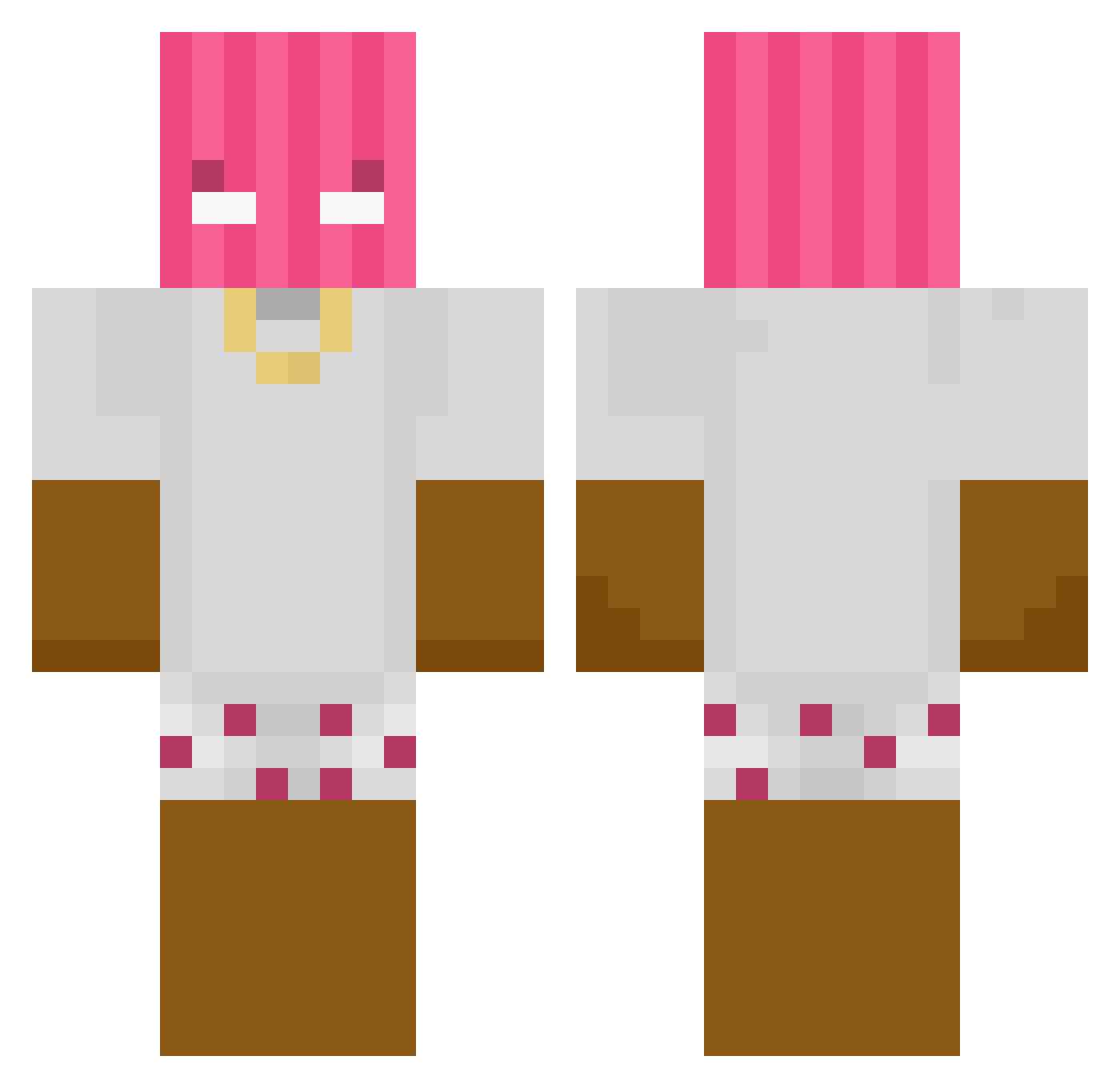 Dresmyy Minecraft skin, front and back view