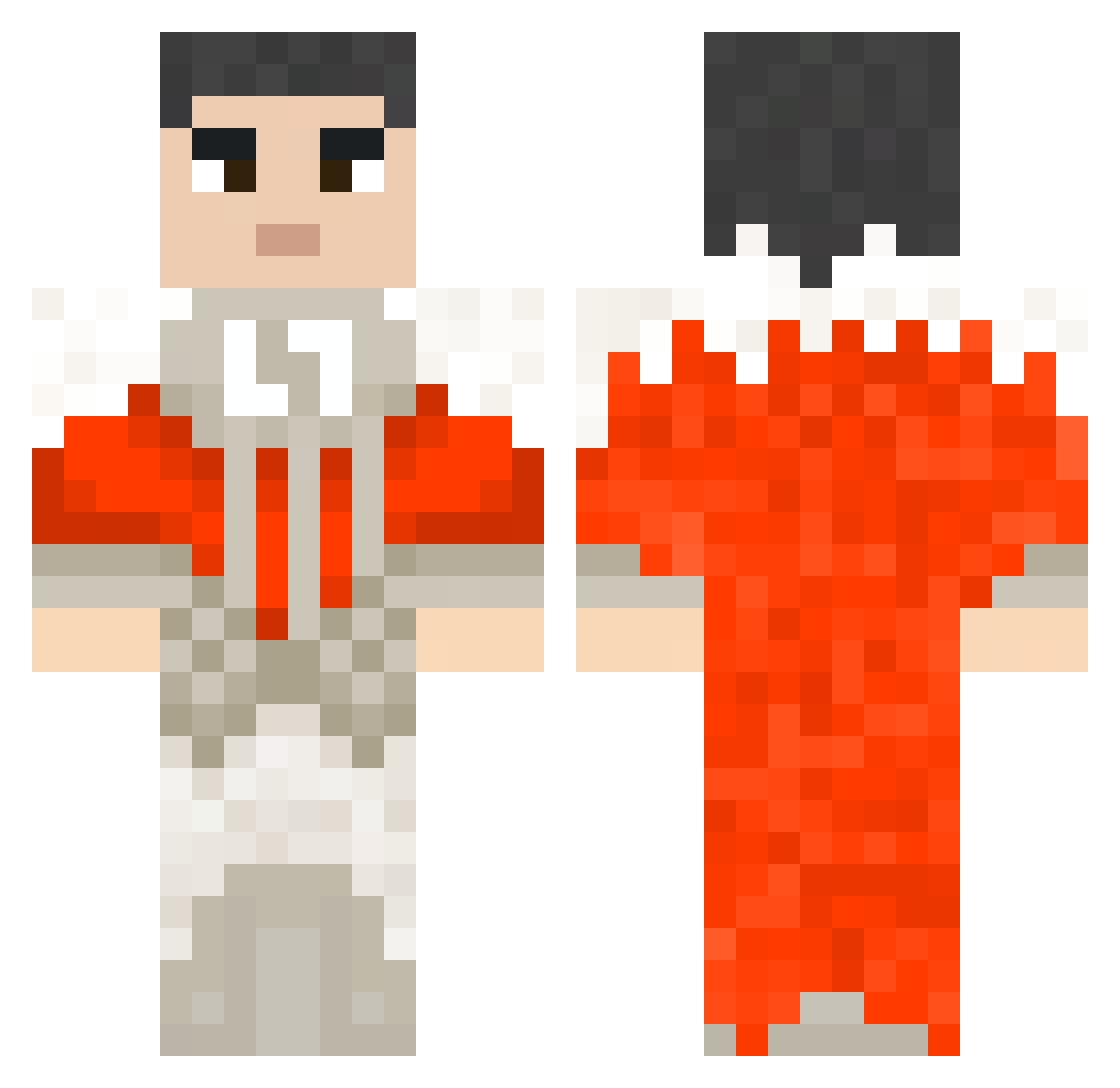 SupremePage38 Minecraft skin, front and back view