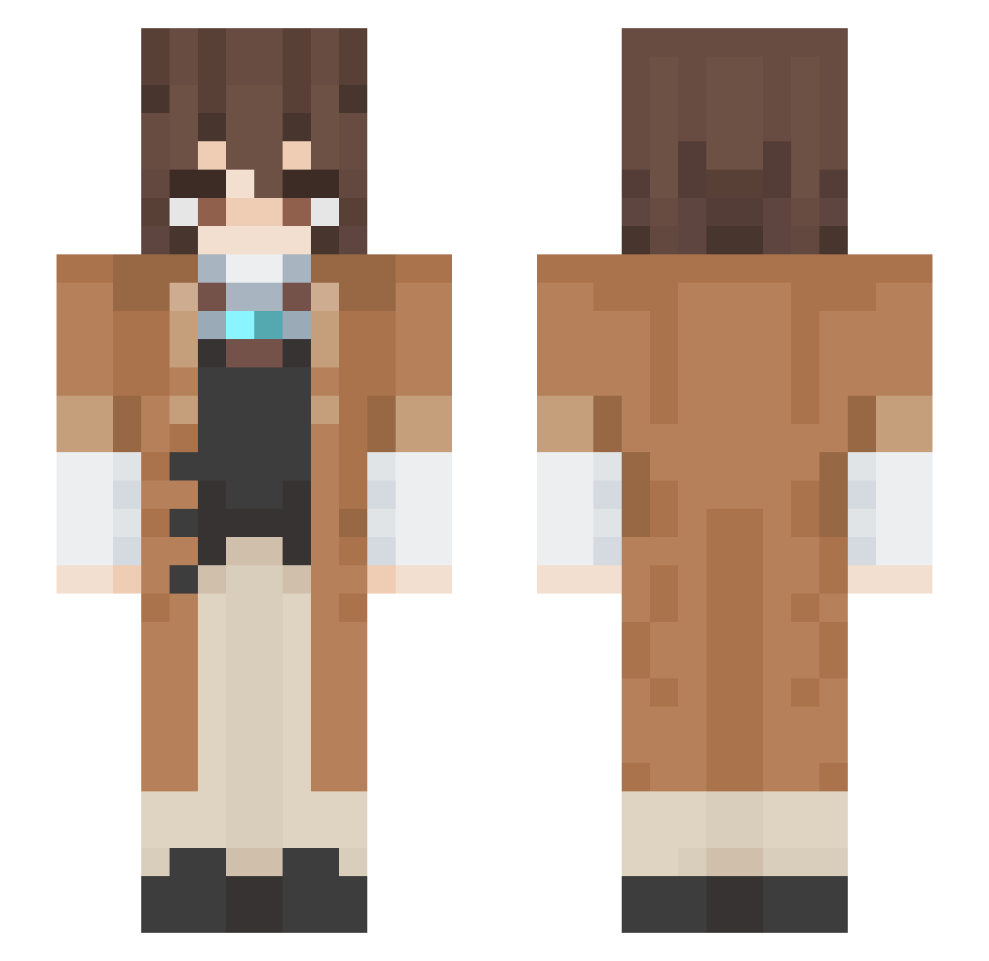 dashie4ever Minecraft skin, front and back view