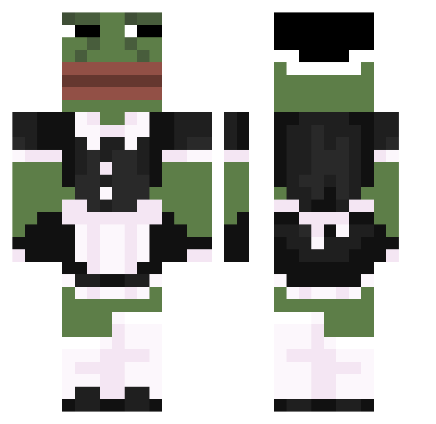 kylie4150 Minecraft skin, front and back view
