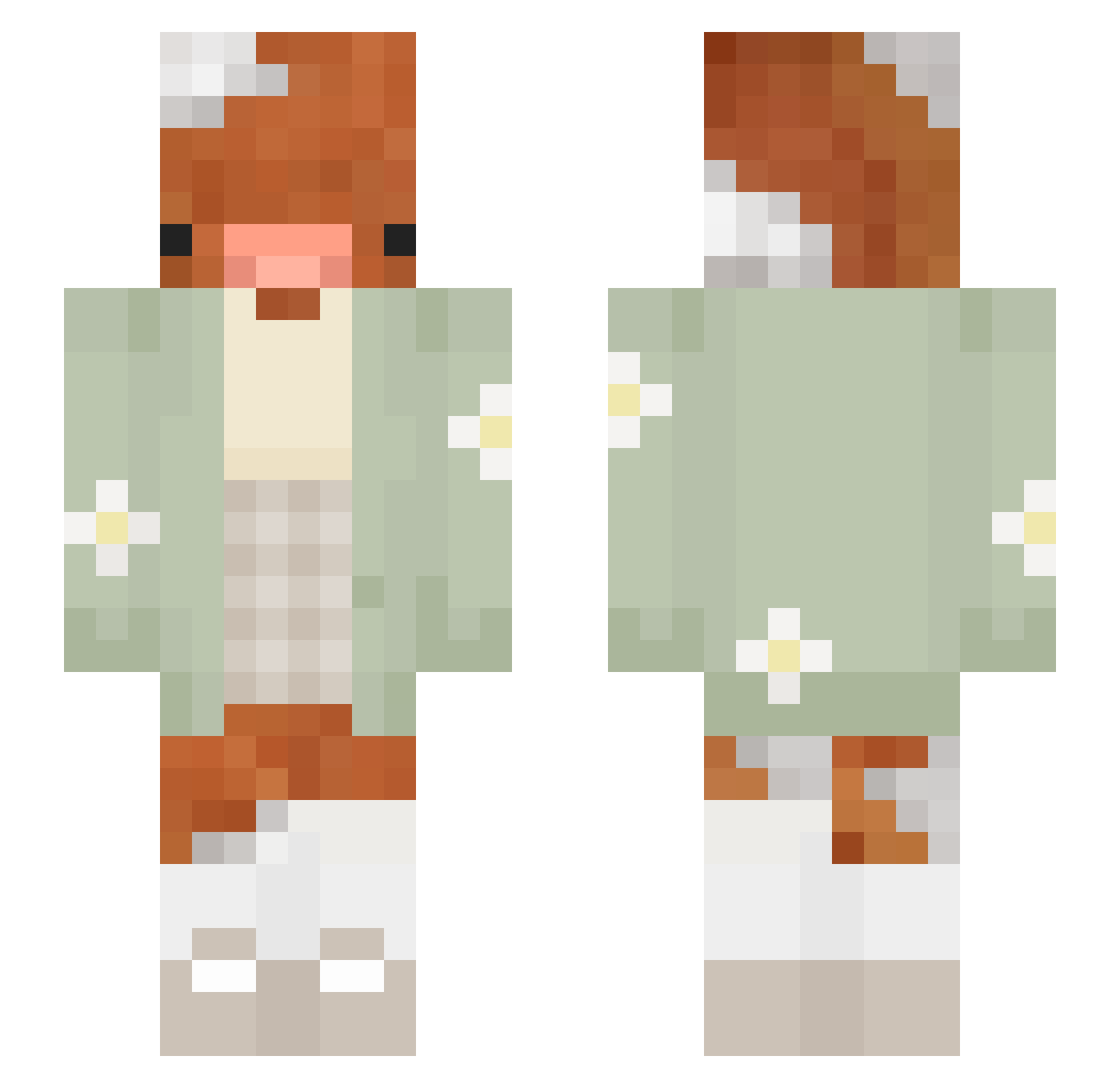 TheLgbtCow Minecraft skin, front and back view
