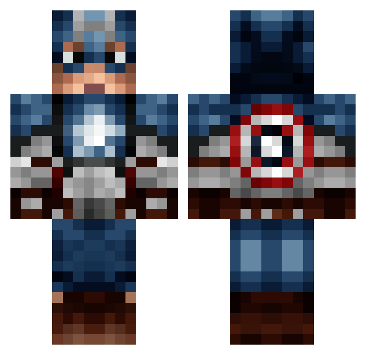 srtdiver74 Minecraft skin, front and back view