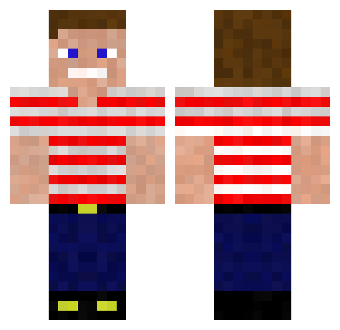 Suchti2003 Minecraft skin, front and back view