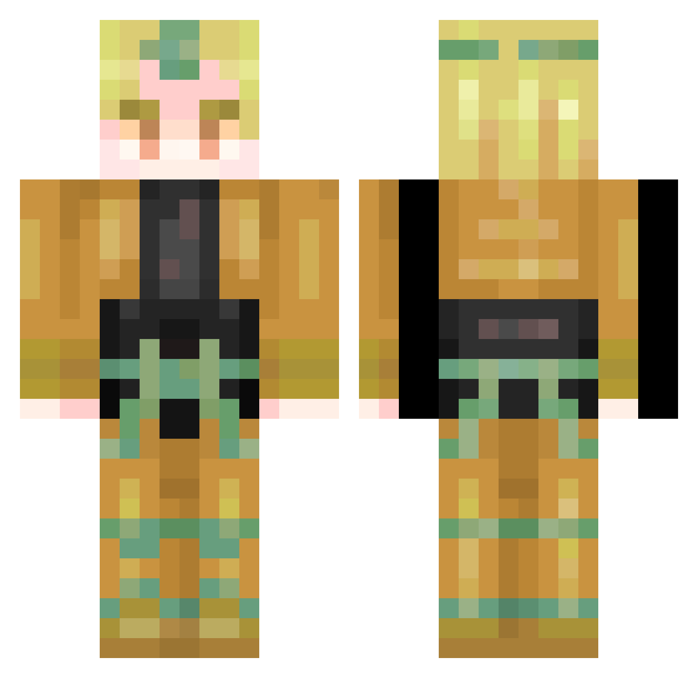 J0Tar0_Kujo Minecraft skin, front and back view