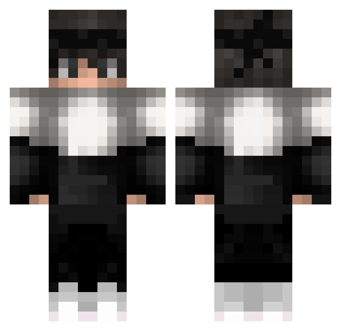 qmcxl Minecraft skin, front and back view