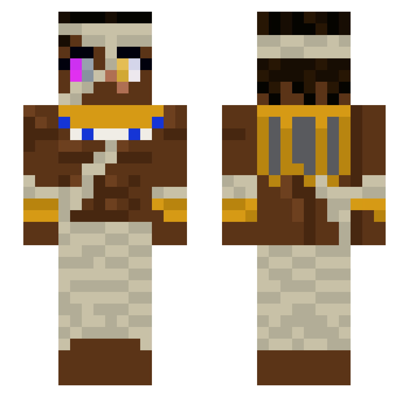 blowindandelions Minecraft skin, front and back view