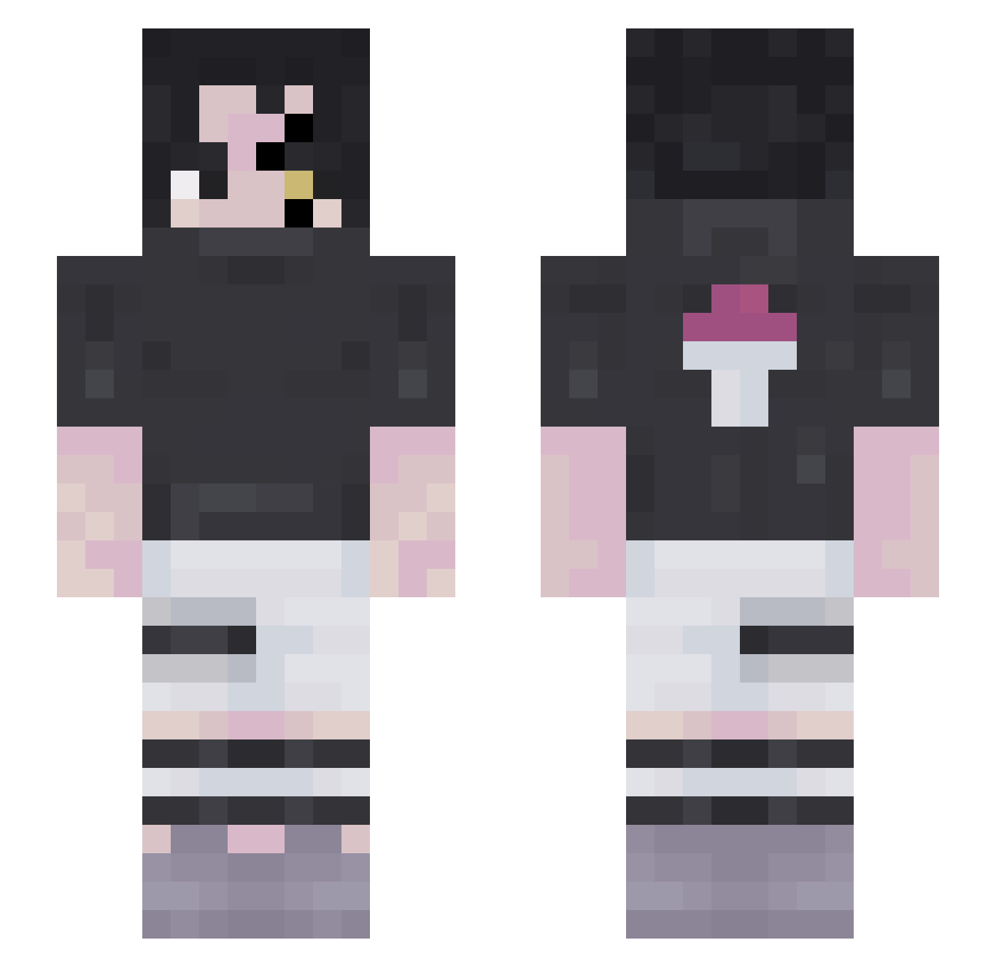 Kaezar_ Minecraft skin, front and back view