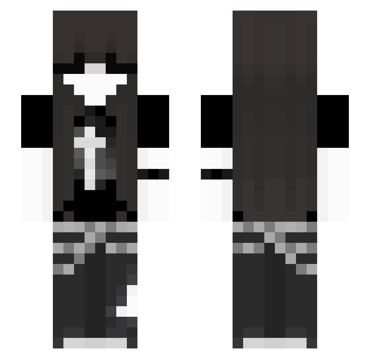 Nexa_Love Minecraft skin, front and back view
