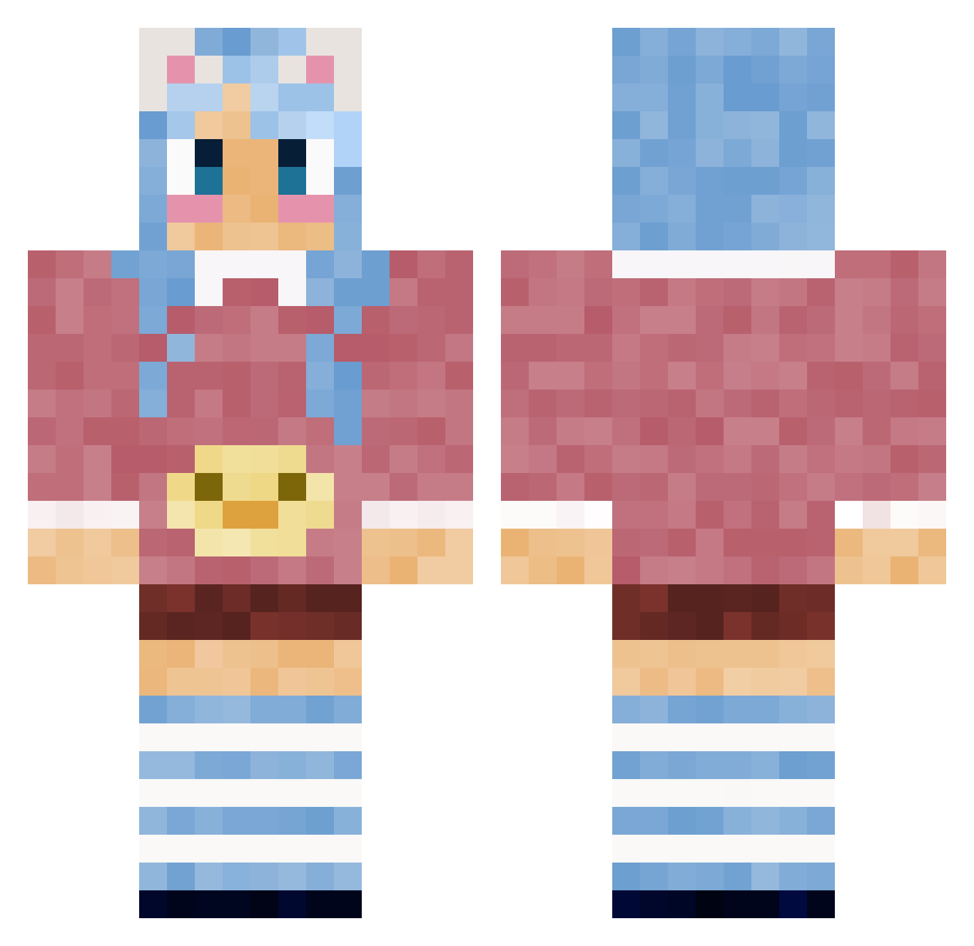 imthenoobdark Minecraft skin, front and back view