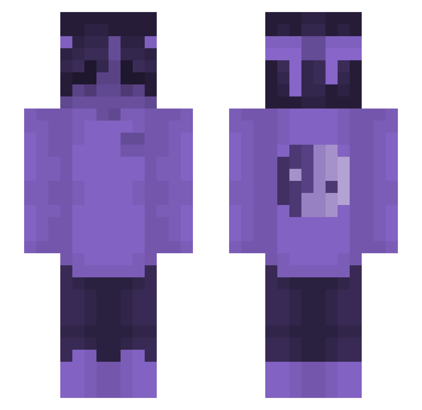 dizzzyyyyyyy Minecraft skin, front and back view