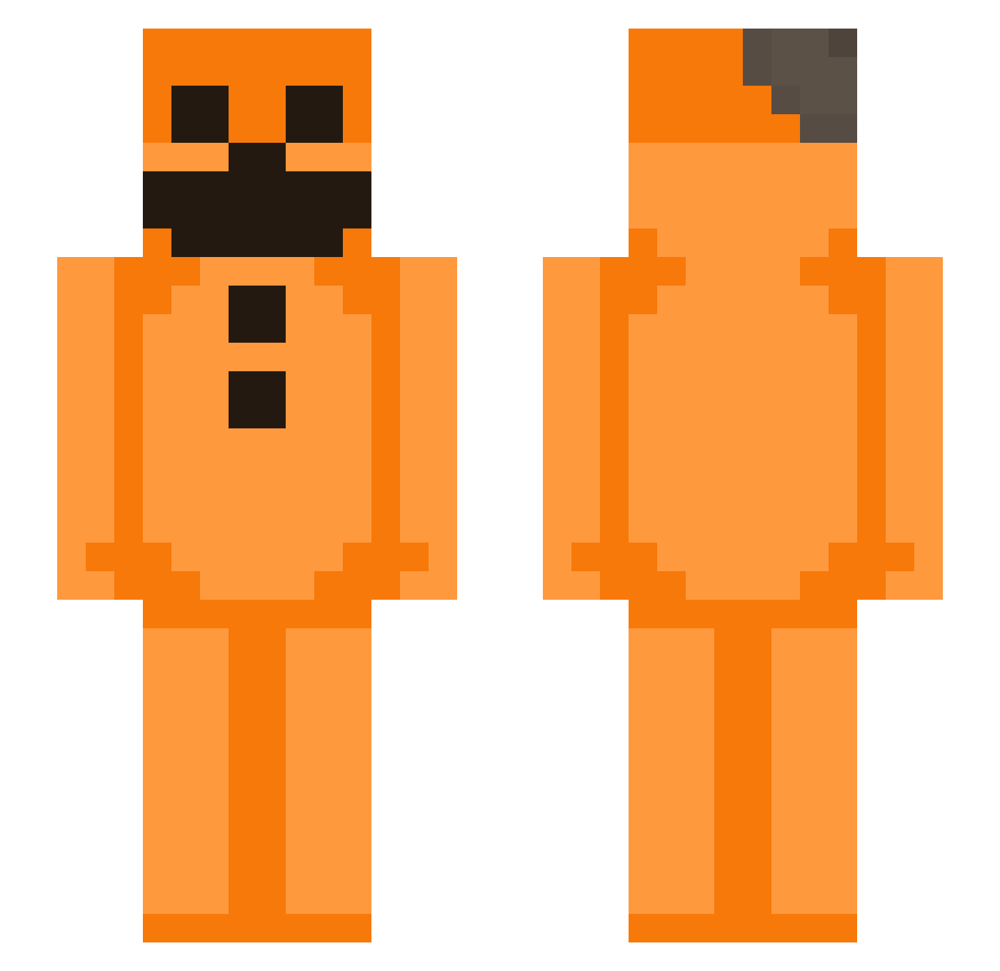 beshadowed Minecraft skin, front and back view