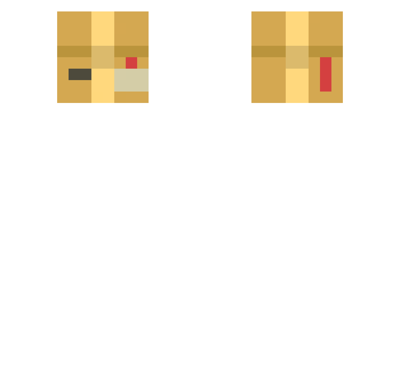 Nero_518 Minecraft skin, front and back view