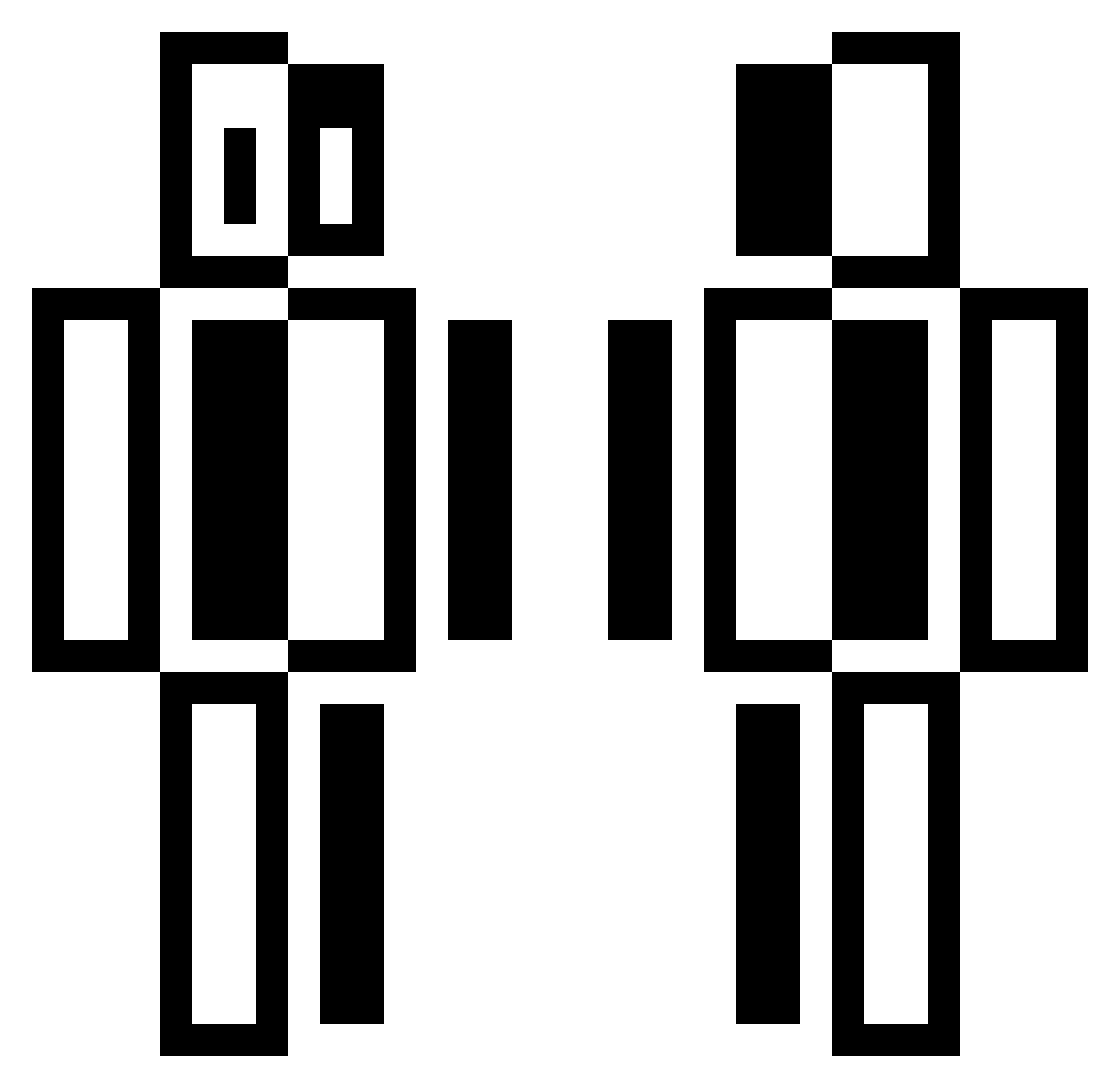 Salad142 Minecraft skin, front and back view