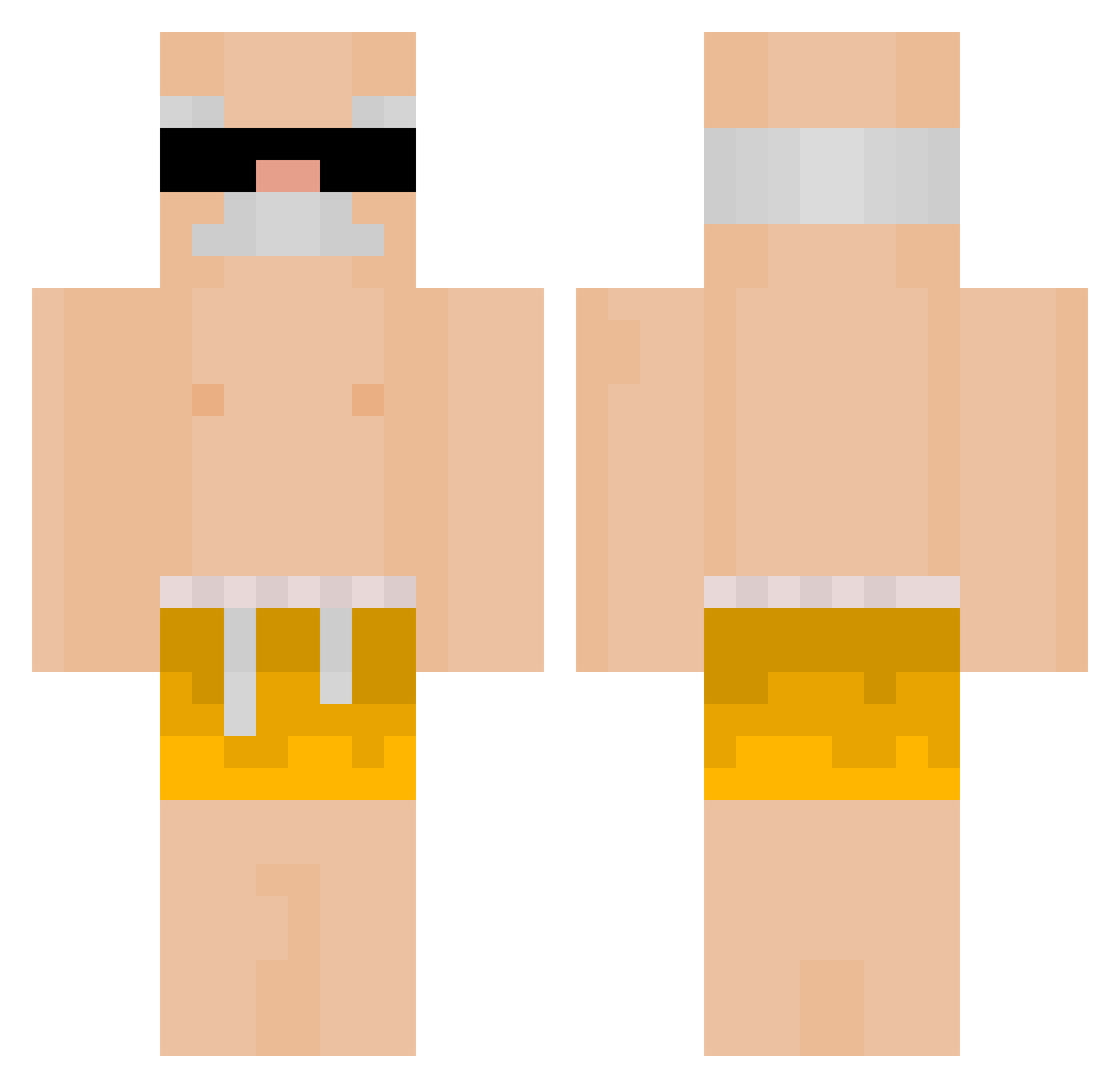 DADDYWEILS Minecraft skin, front and back view
